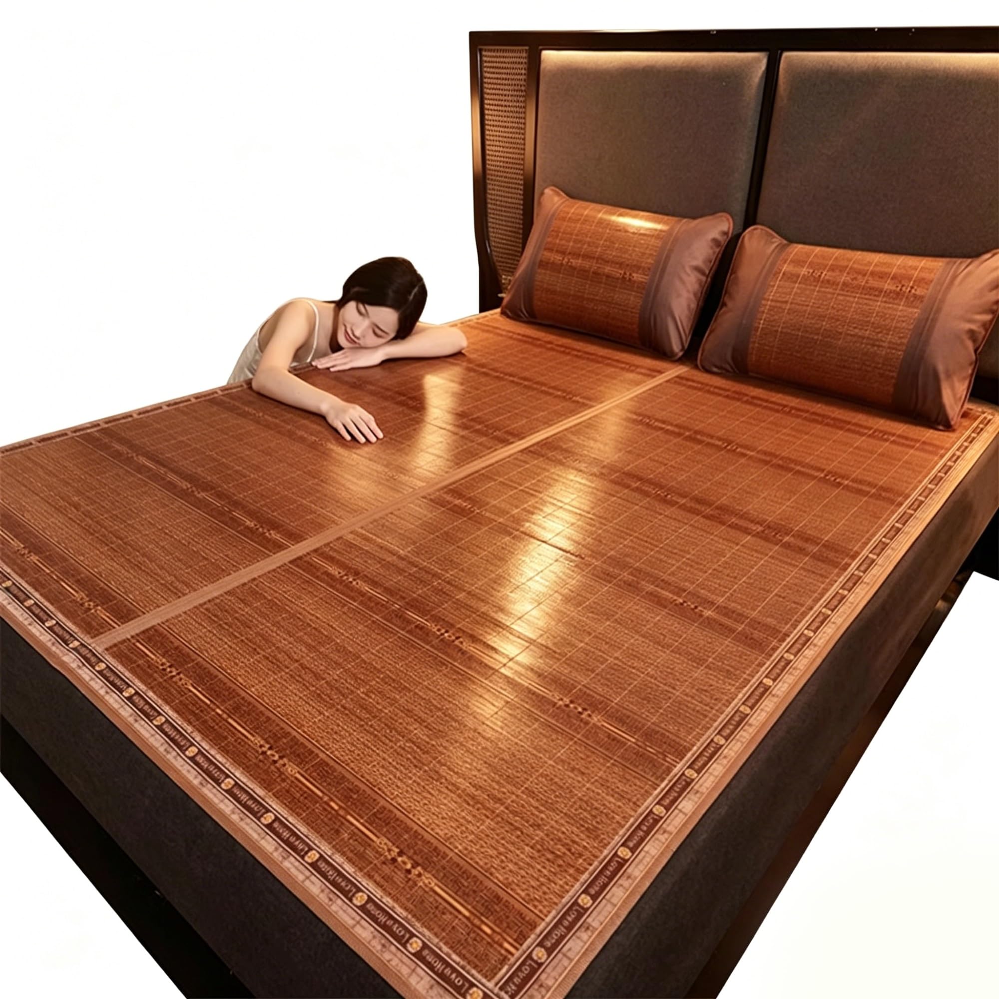 Tapis de sommeil en bambou pliable pour fraîcheur de chambre 90x190