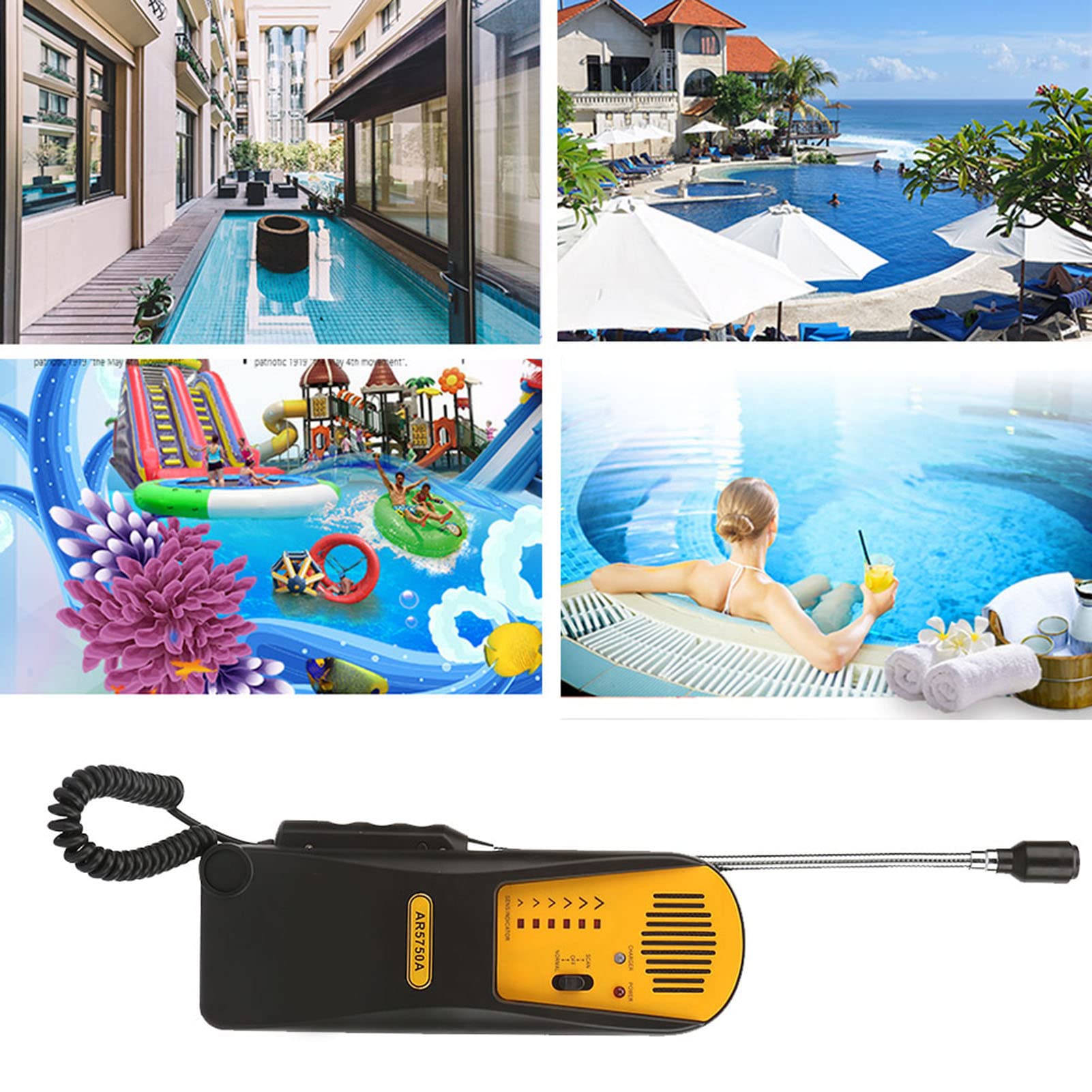 AR5750A Detector de Flúor Halógeno Portátil Detector de Fugas Halógenas Detector de Fugas de Gas Flúor con Carga USB y Zumbador