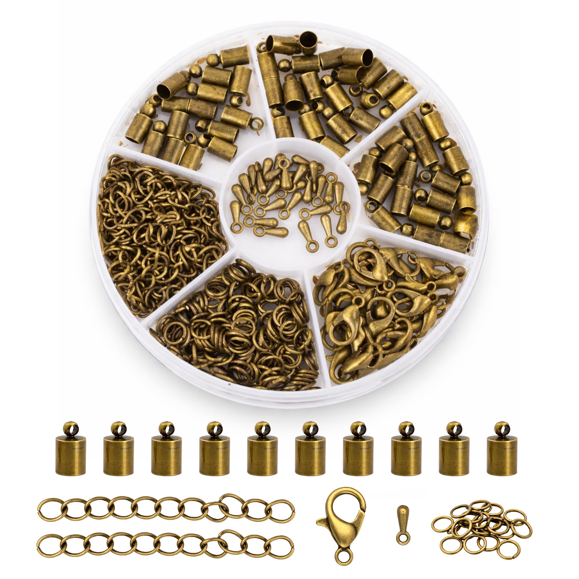 Amazon.com: Mandala Crafts Antique Brass Leather Cord End Caps for