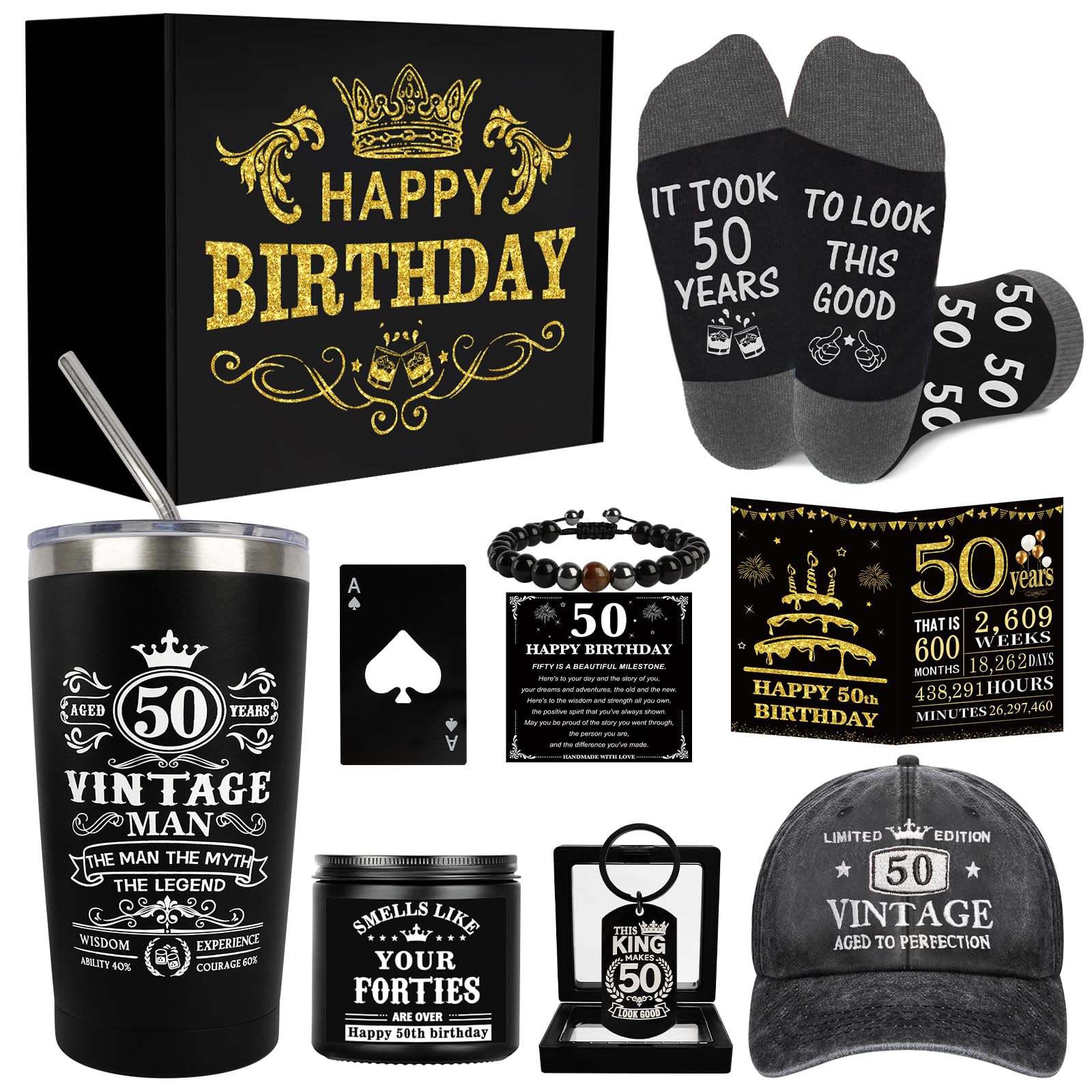 Asija 50th Birthday Tumbler Set