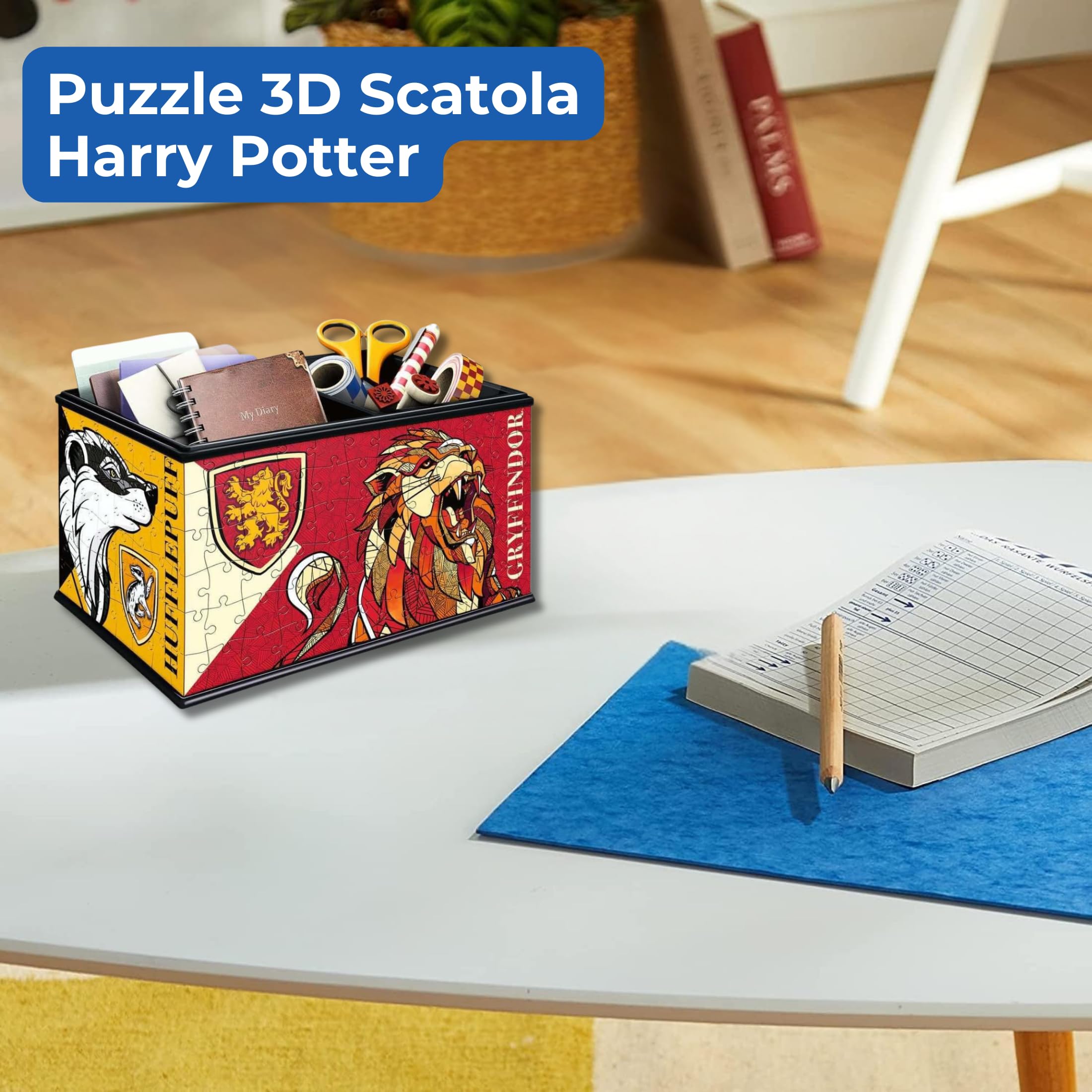 Ravensburger - Puzzle 3D Storage Box Harry Potter 216 pezzi, Puzzle 8+ anni