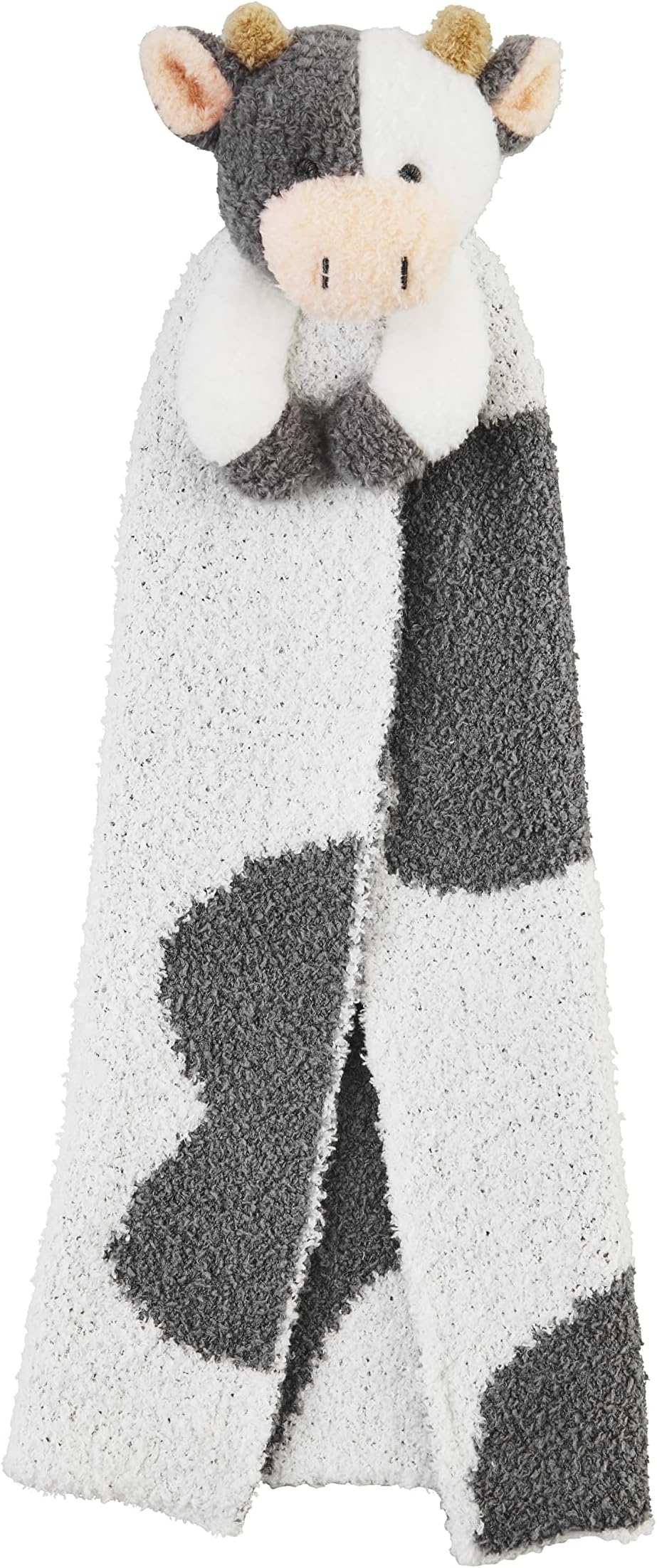 Mud PieChildren's Farm Lovey Blanket, Cow 21" x 16"