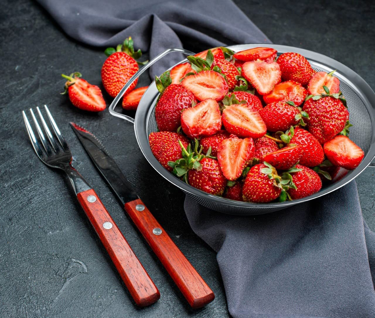 Set Colino A Maglia Fine In Acciaio Inox – 2 Misure (S E M) Con Cucchiaio Schiumarola, Filtro Per Cucina Professionale