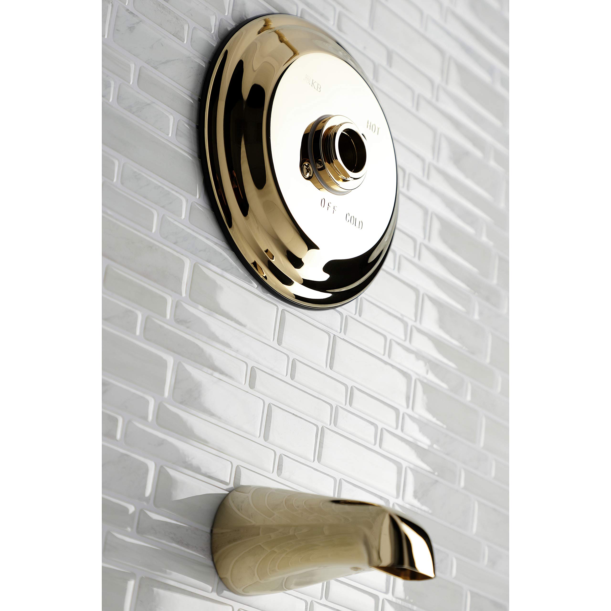 Kingston Brass KB3632TTLH - Embellecedor para bañera (sin mango, latón pulido)
