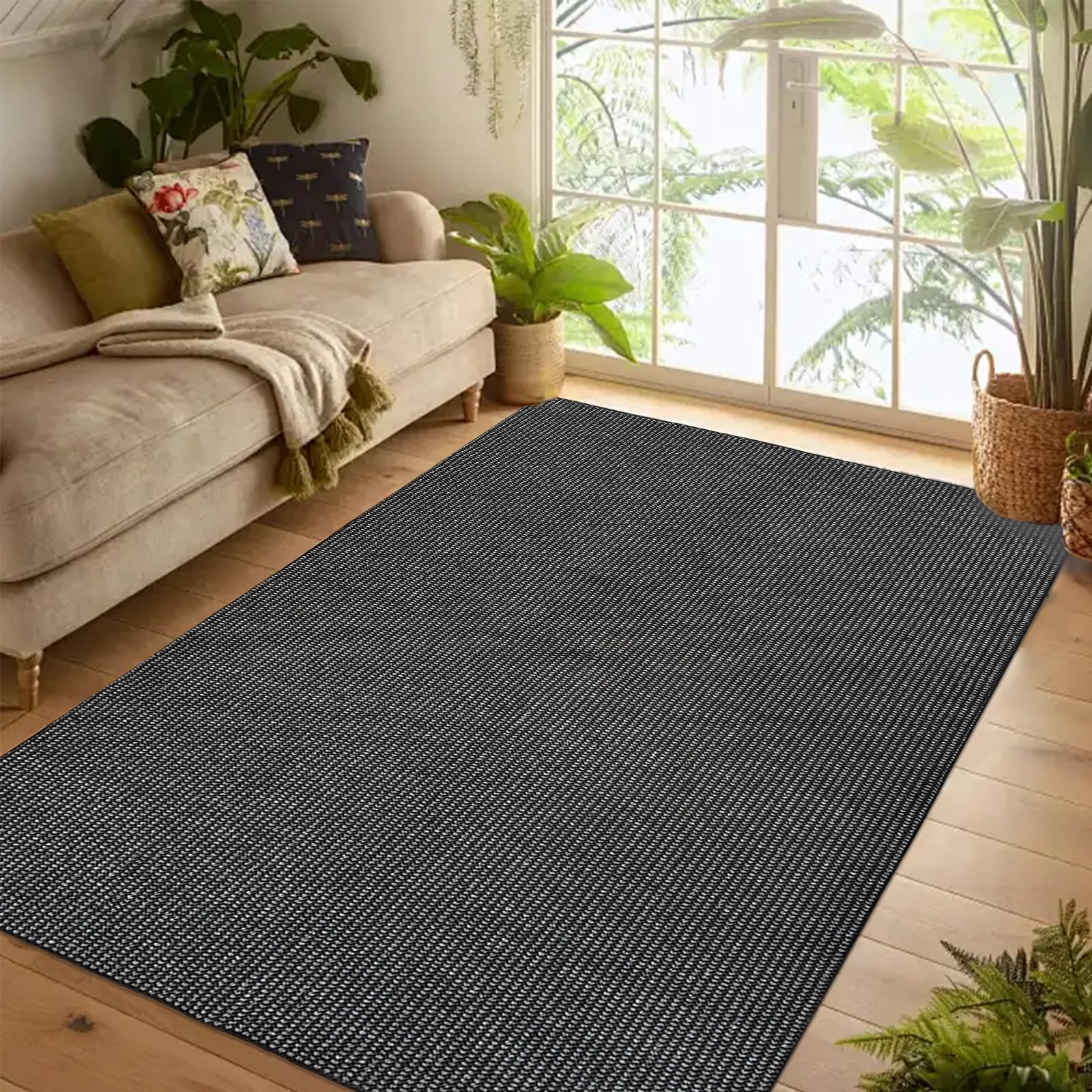 Tapis en sisal naturel USTIDE 150x200cm lavable et épais pour votre salon