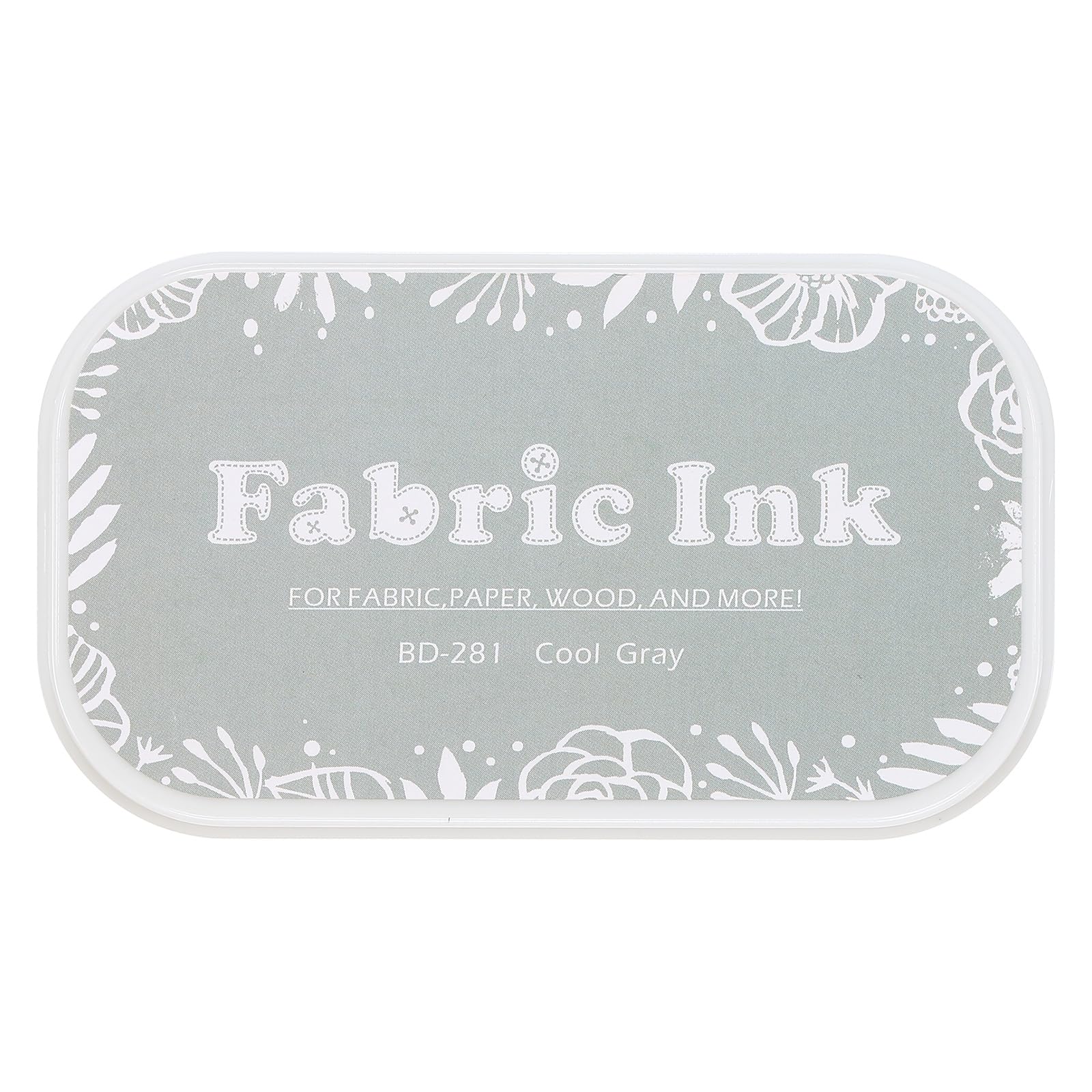 sourcing map Ink Pads for Stamps, 3.7x2.2 Inch Fabric Ink Pad for Cloth, Wood, Paper, Fingerprint, DIY Card Making, Gray