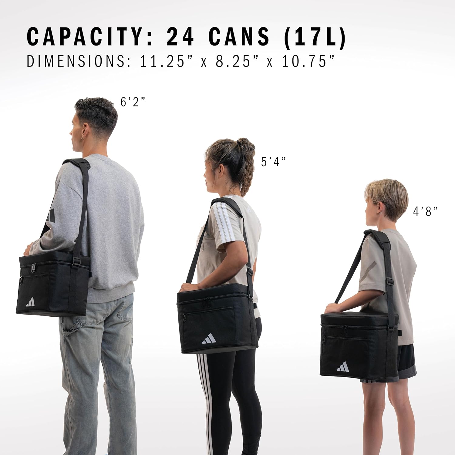 adidas Cooler for Drinks, Cans & Food – Soft Insulated Portable Bag