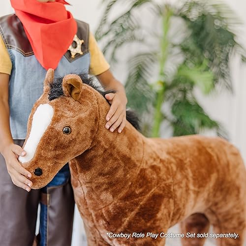 Miniatura 5 de Caballo gigante de peluche Melissa  Doug peluche realista casi 36 pulgadas de altura