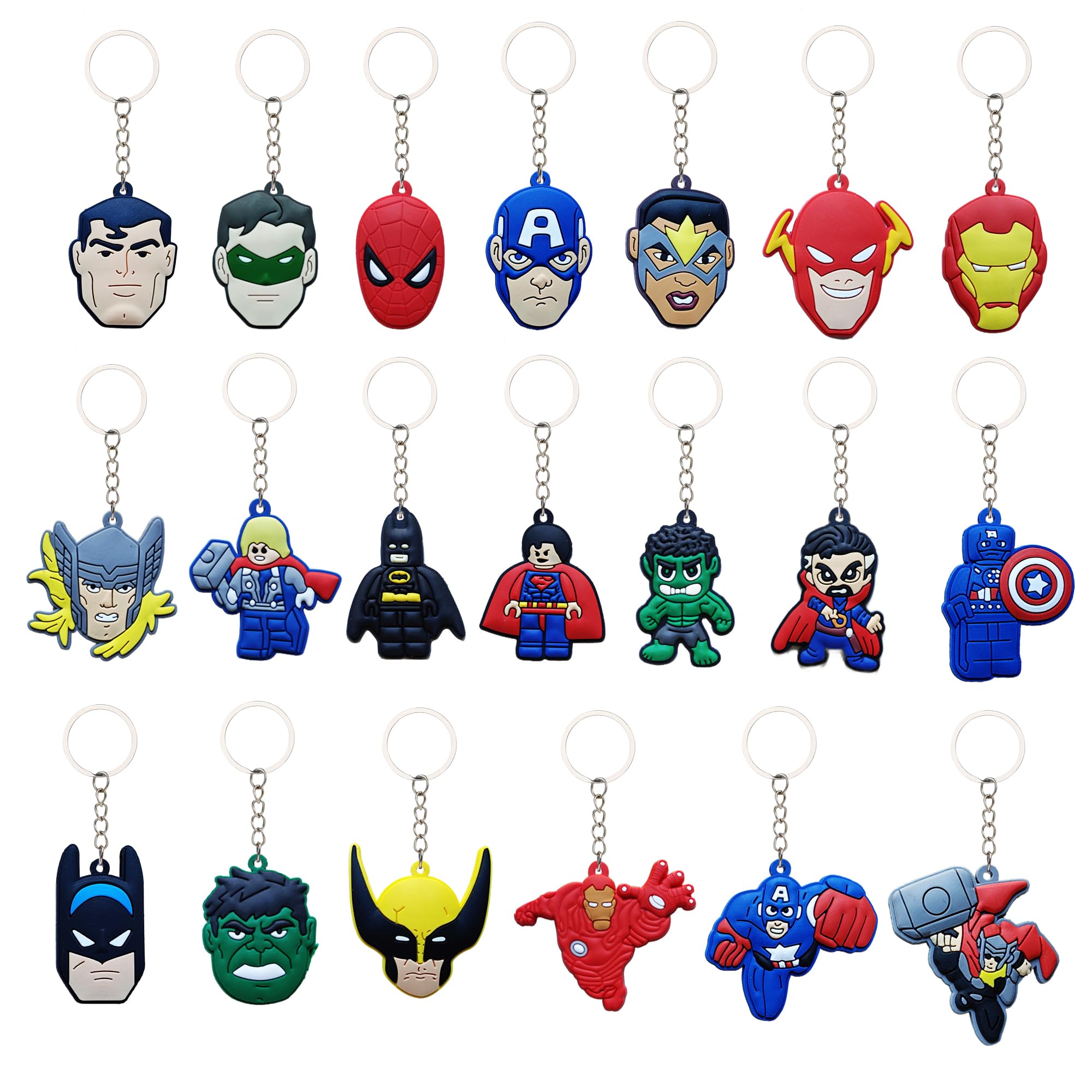 20 Children's Party Favors key chains,, fillers, Christmas gifts, holiday accessories, suitable for children's birthday school carnival rewards,