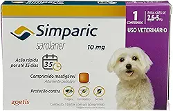 Zoetis Simparic 10Mg 2 6 Até 5Kg 1Cp Para Cães