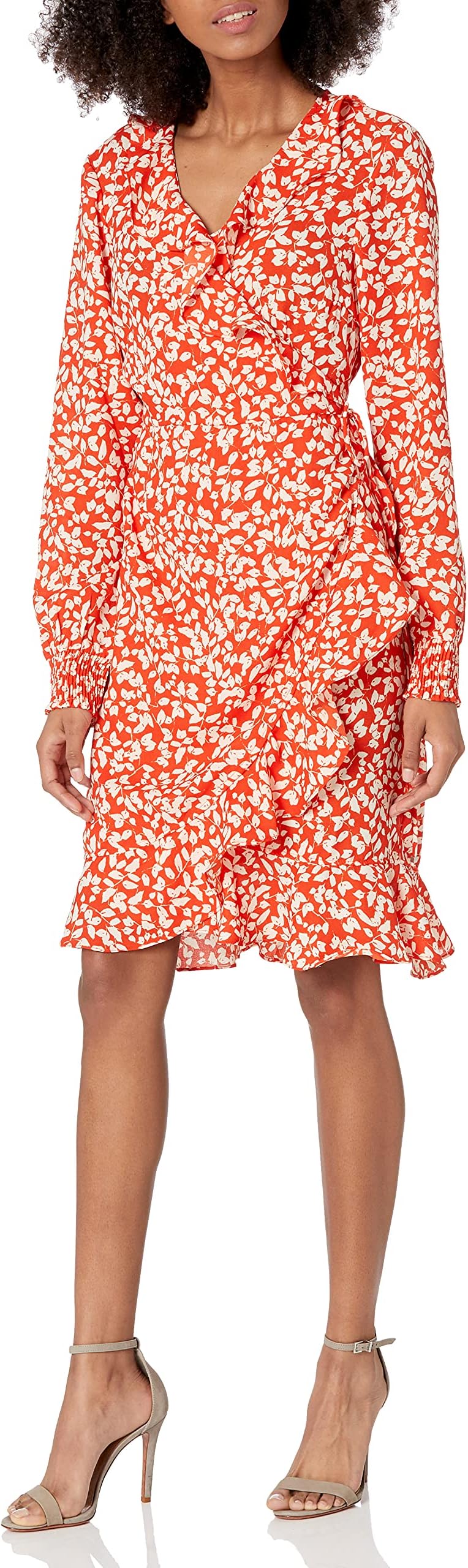 Women's Henna Smock Printed Wrap Dress