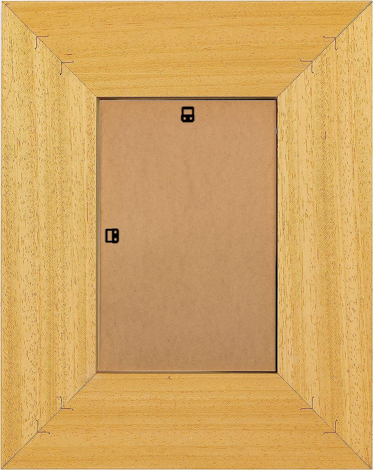 Wallazz Cornice Portafoto in Legno Pregiato Grezzo Certificato FSC® - Made in Italy - Vetro Sintetico Infrangibile Crilex - Design Italiano e Qualità Artigianale, 50x60cm Naturale