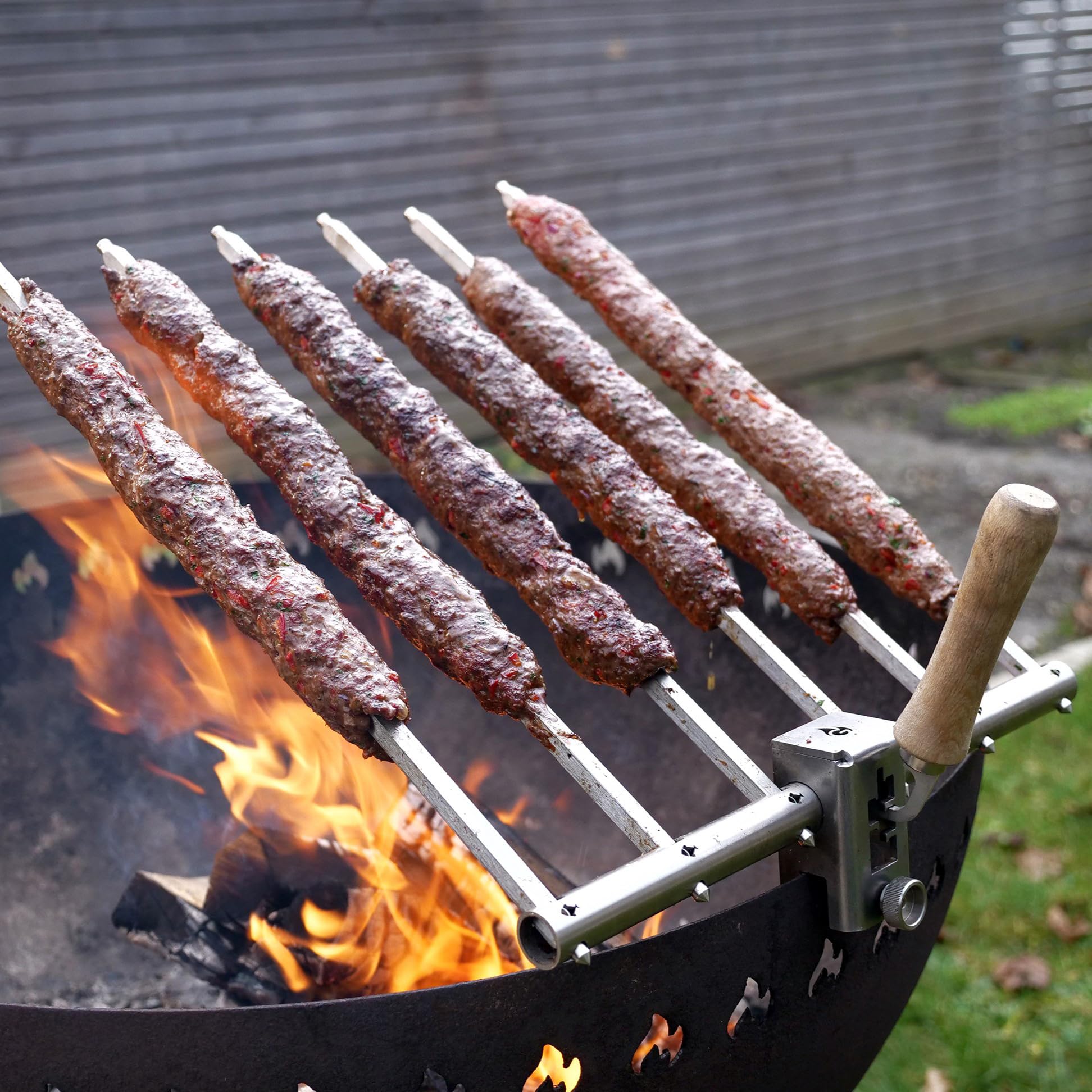 Grillrost.com Das Original 6 spiedini di Ricambio in Acciaio Inox per Il Supporto per asado