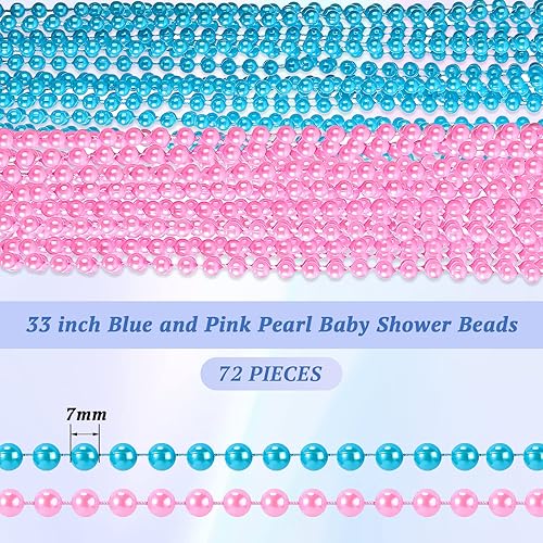 Miniatura 8 de 72 collares de perlas sintéticas de 33 pulgadas y 0.276 in, collar de cuentas de perlas de Mardi Gras, collar para fiesta de flapper, boda