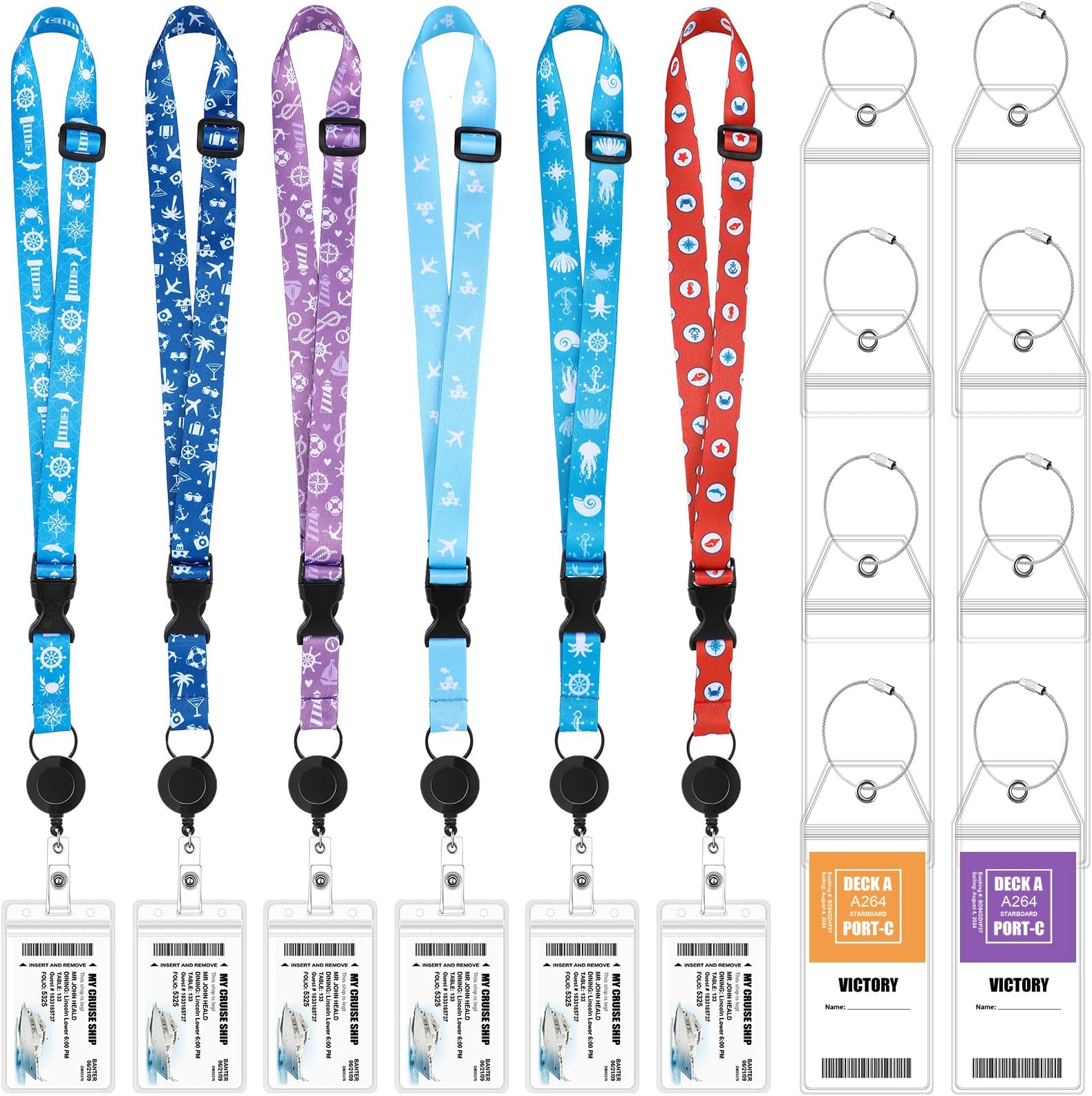 2 Sets Cruise Lanyard for Cruise Ship Cards Carnival Cruise
