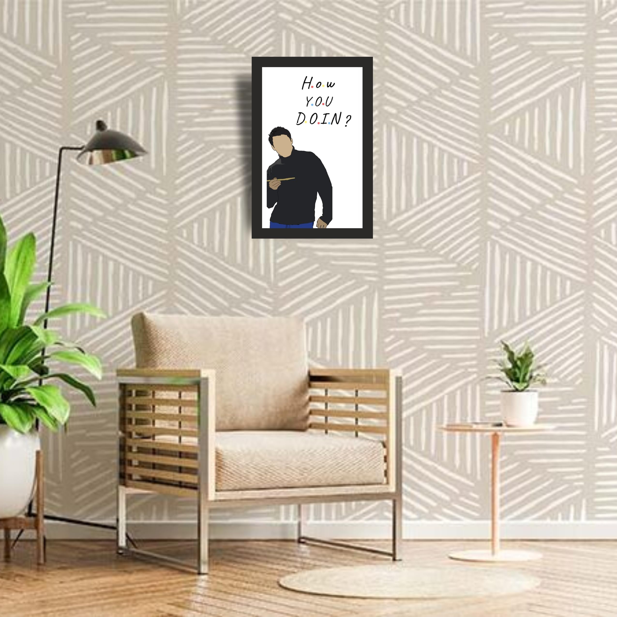 Friends Joey Black Outfit How You Doin Photo Frame A4