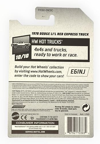 Miniatura 2 de Hot Wheels - 1978 Dodge Li'l Red Express Truck - HW Hot Trucks 1010 Azul #55250