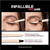 Vista 4 de L'Oreal Paris Infallible Grip - Lápiz delineador de ojos de gel mecánico, resistente a las manchas, maquillaje de ojos impermeable con hasta 36