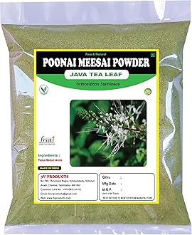 3V PRODUCTS Poonai Meesai Powder 100g | Java Tea Leaf | Orthosiphon Stamineus | | Cat Whiskers | Seeraga Thulasi