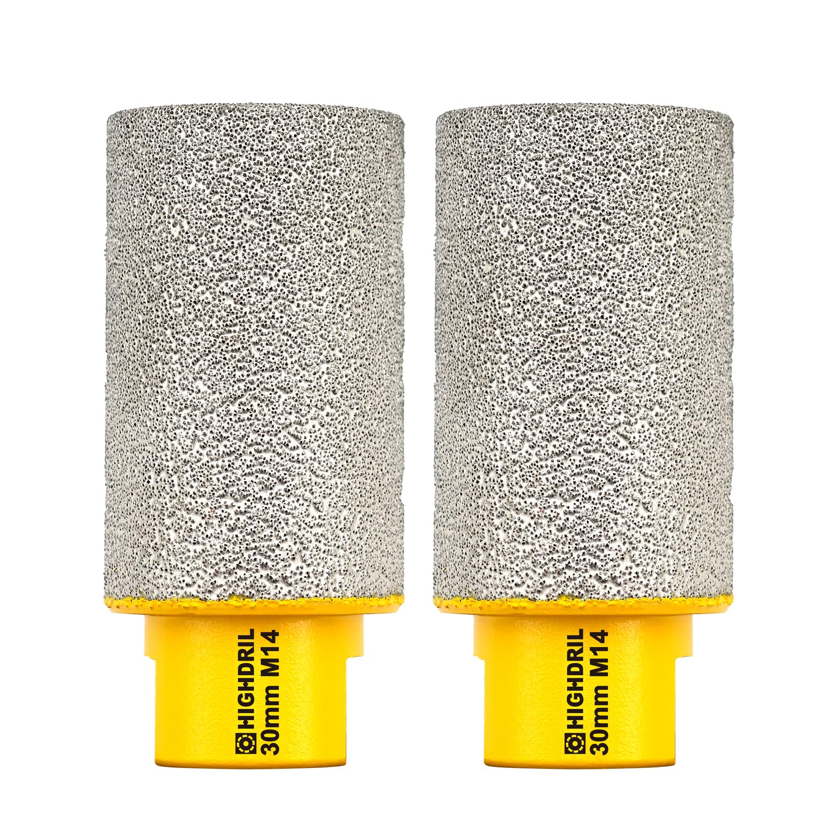 HIGHDRIL Diamond Milling Bit for Enlarging and Shaping Hole,2pcs Diameter 30mm (1-1/7") Dry Drilling Core Bit for Porcelain,Hard Ceramic,Granite and Marble