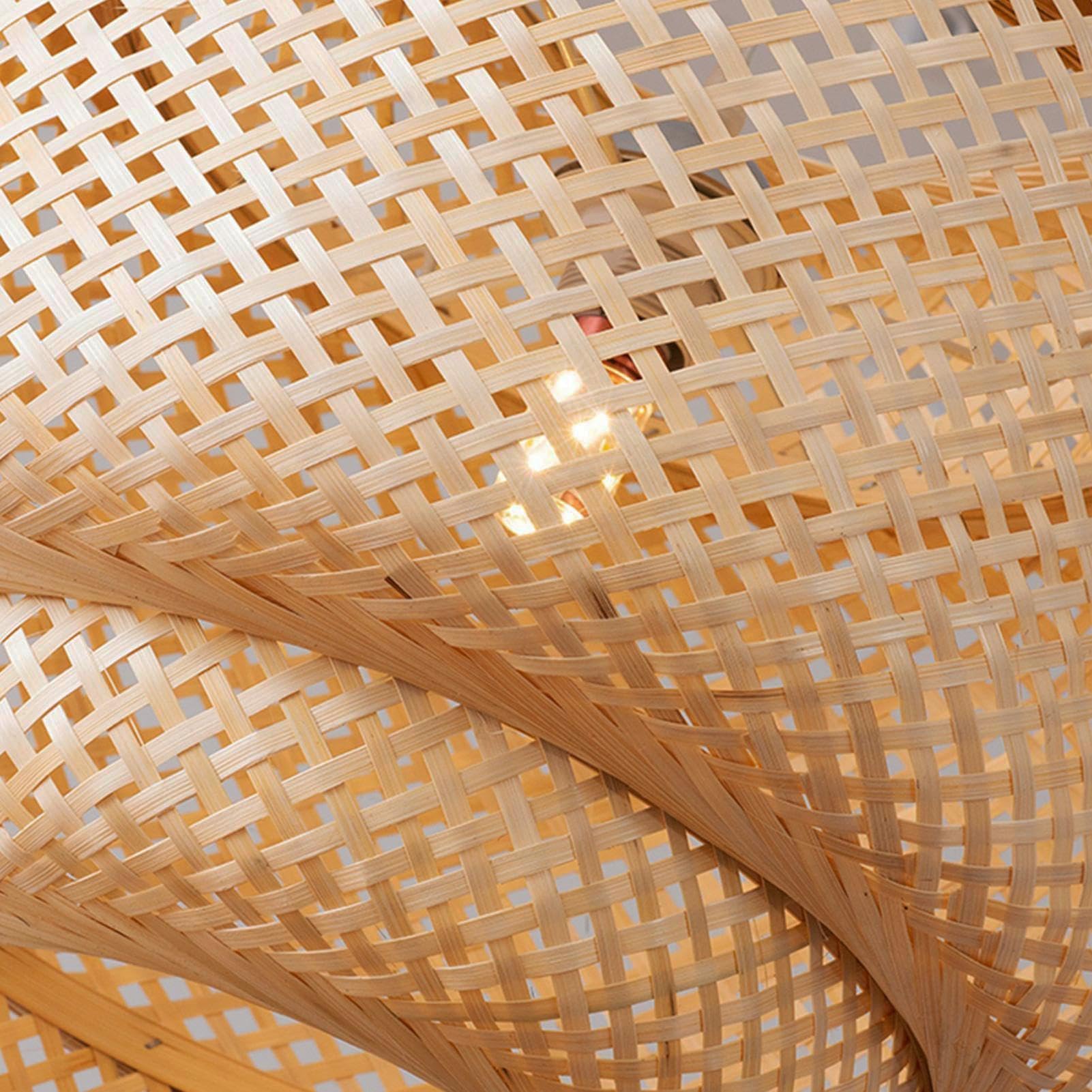 Yeeda Lampadario in bambù Intrecciato A Mano - Lanterna A per Camera da Letto e Sala da Pranzo