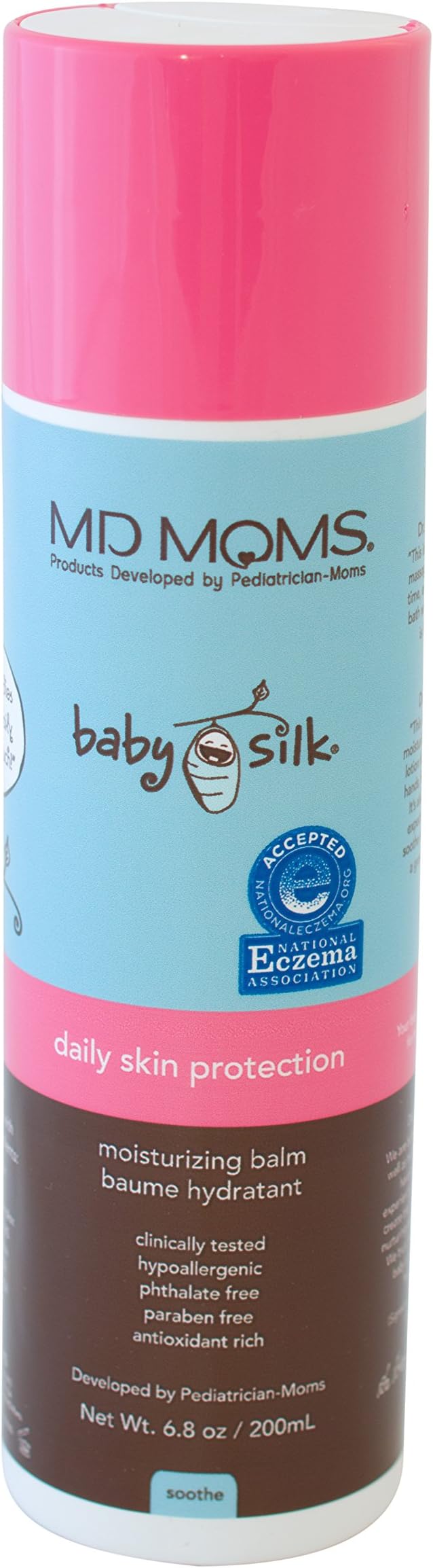 Baby Skin Moisturizer Cream by MD Moms- Eczema Friendly Hypoallergenic Daily Skin Protecting Balm Made by Pediatricians 6.8oz 200ml