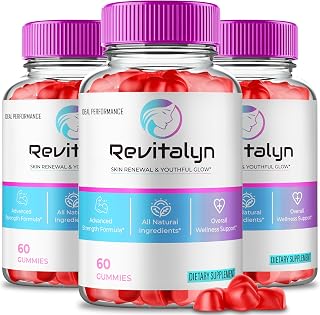 Revitalyn Apple Cider Vinegar Gummies, Revitalyn Gummies for Wrinkles Supplement - Maximum Strength - All Natural Advanced Formula Gummy, Revitalyn Apple Cider Gummy Reviews (3 Pack)