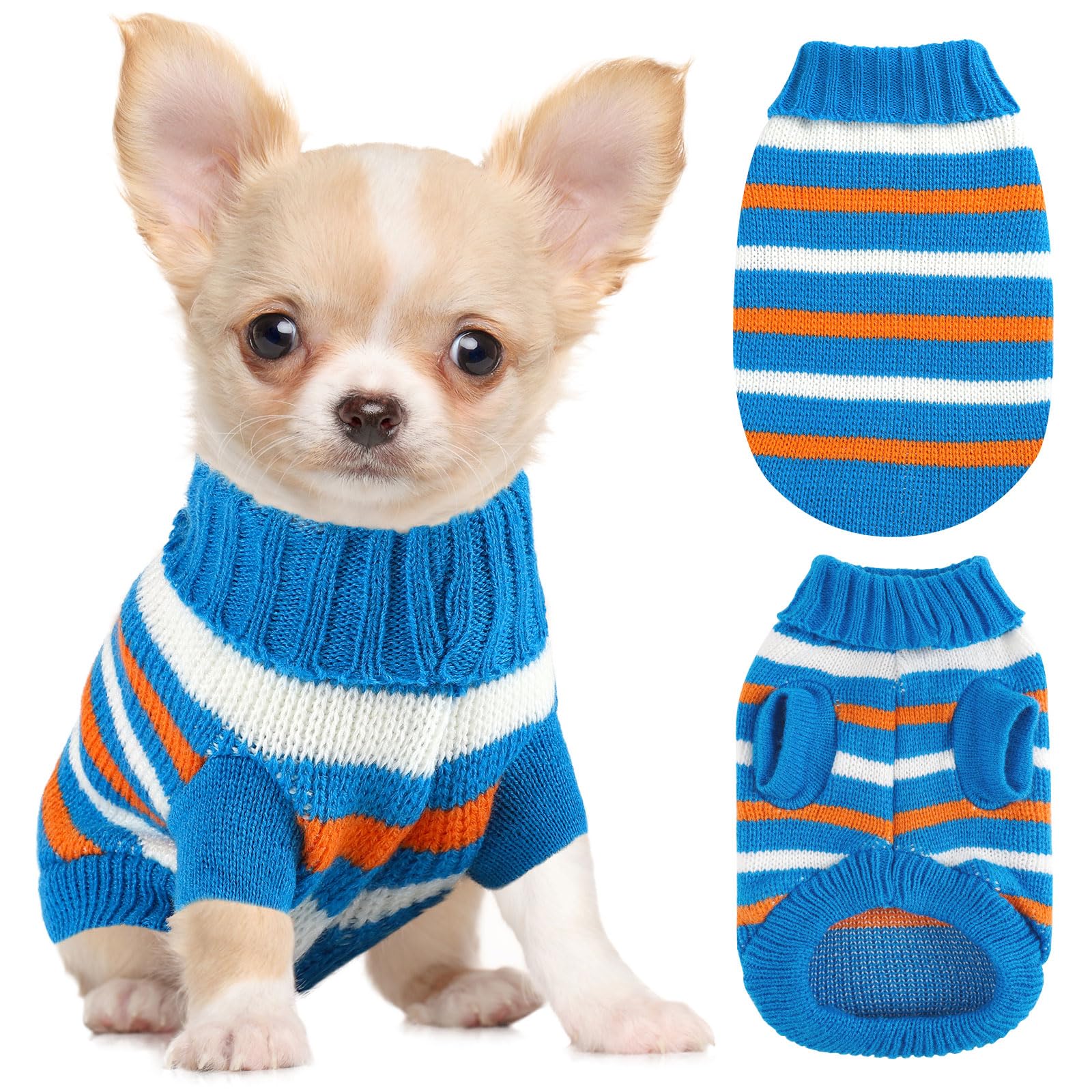 XXS Dog Sweater,Extra Small Knitted Chihuahua Sweater Yorkie Teacup Dachshund,Dog Sweaters for Small Dogs Girl Male Fall Winter Puppy Cat Sweaters（XX-Small）