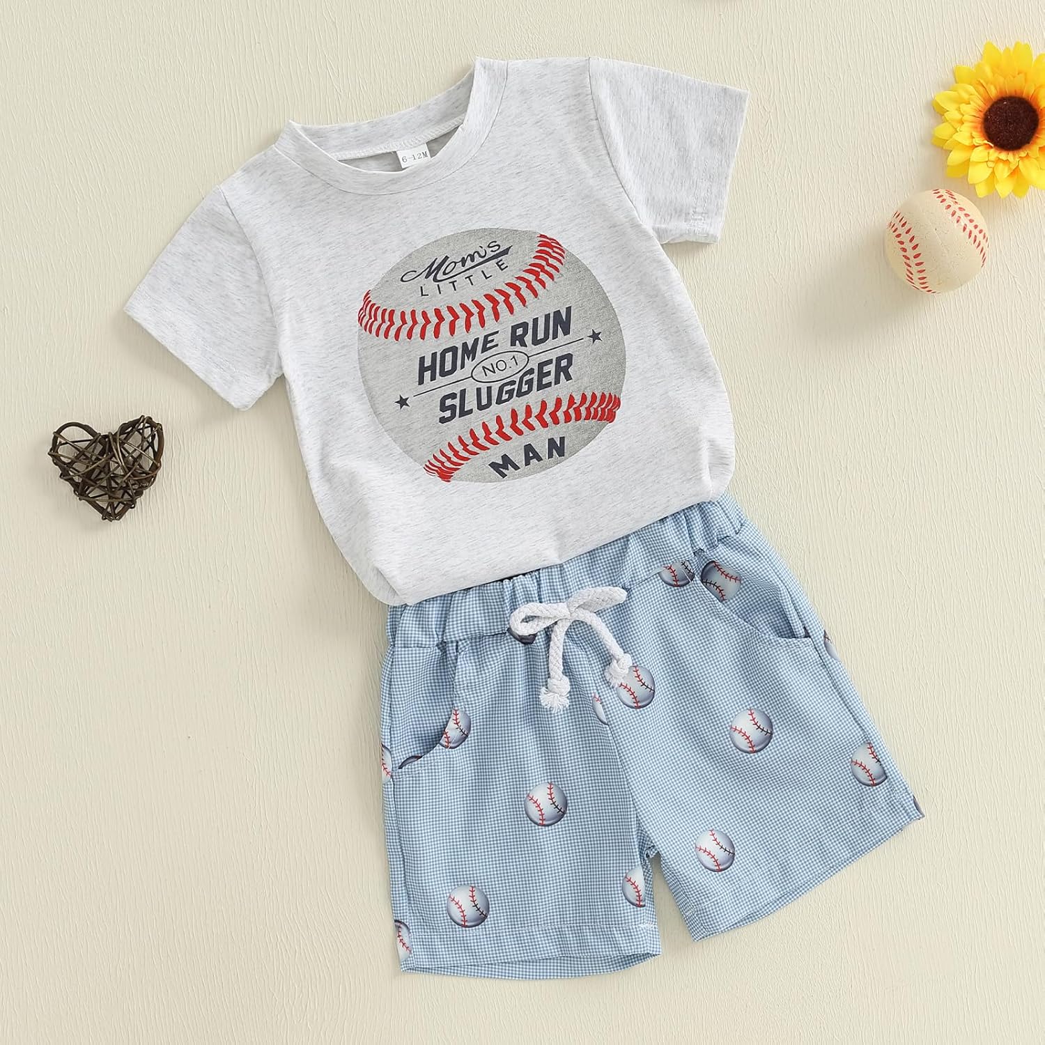 BemeyourBBs Toddler Baby Boy Summer Clothes Funny Letter T Shirt Elastic Waist Pockets Shorts Set 2 Piece Outfit - Image 3