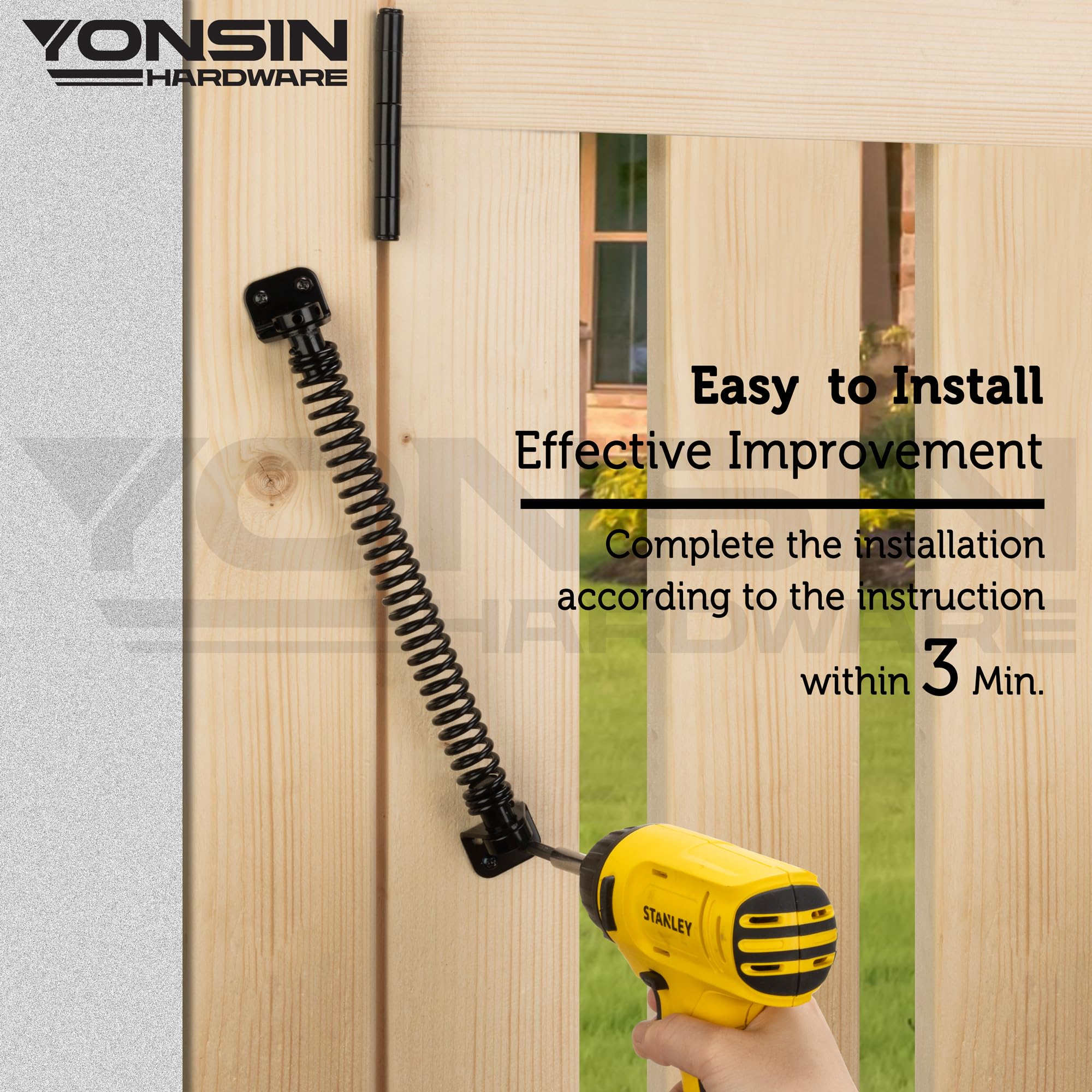 Snapklik.com : YONSIN 11-1/2" Self Closing Gate Spring Heavy Duty Door ...