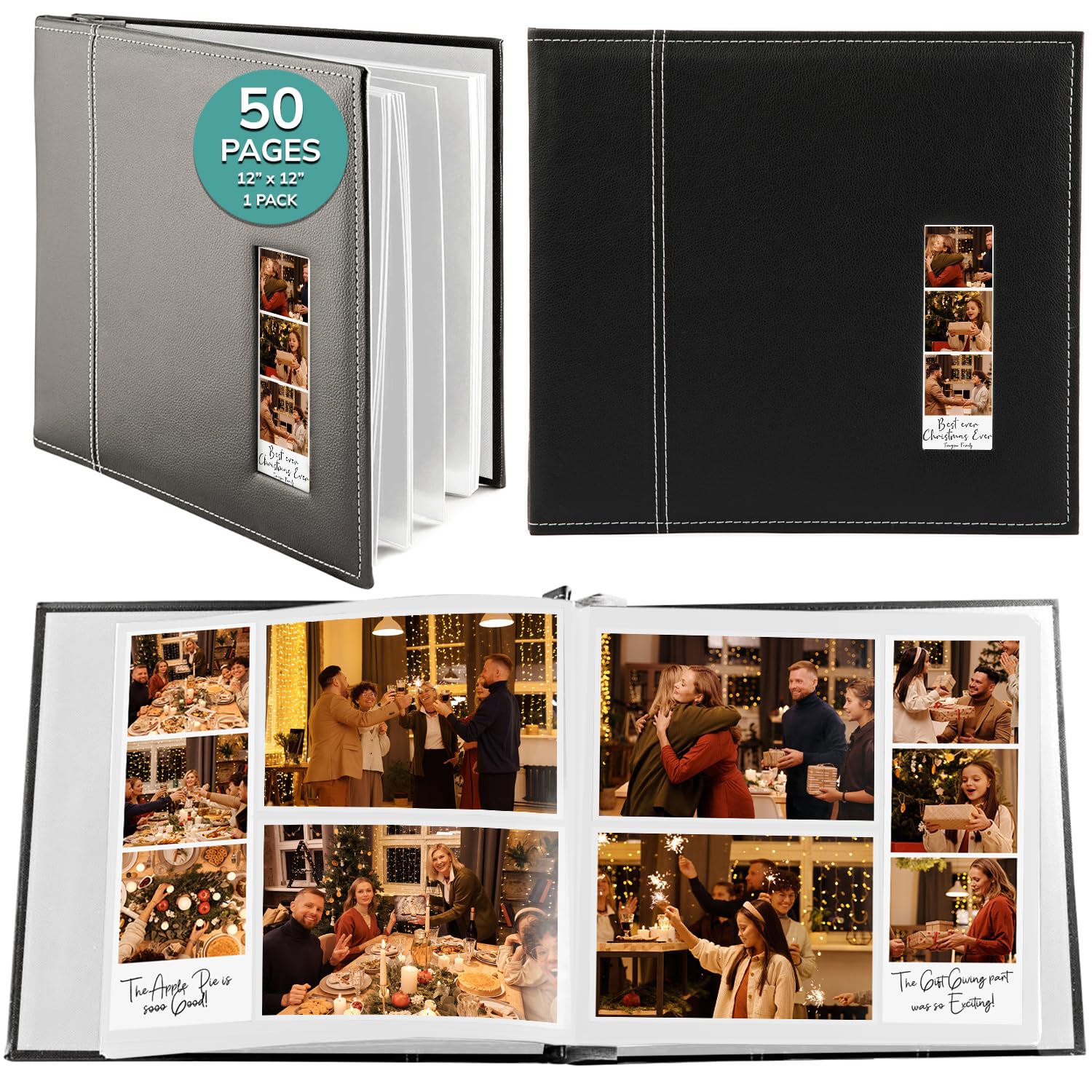 Amazon.com: pbf Scrapbook Photo Album 12x12, Guest Book with Photo