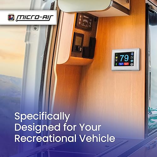 Vista 88 de MICRO-AIR - Termostato digital EasyTouch con WiFi o Bluetooth, programable y confiable, termostato Dometic para autocaravana, exteriores