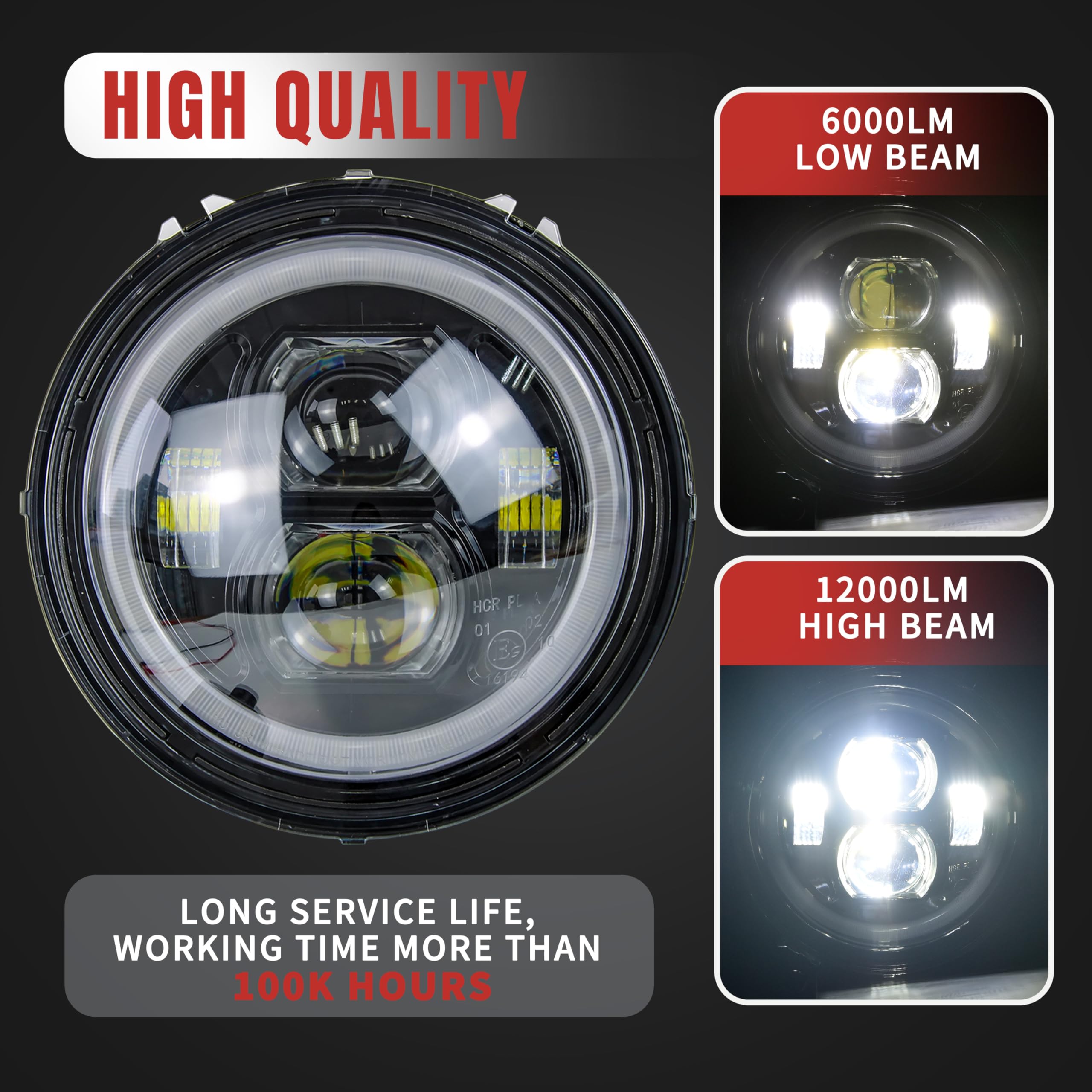Amazon | KEWISAUTO 9インチ LED ヘッドライト ジープ ラングラー JL