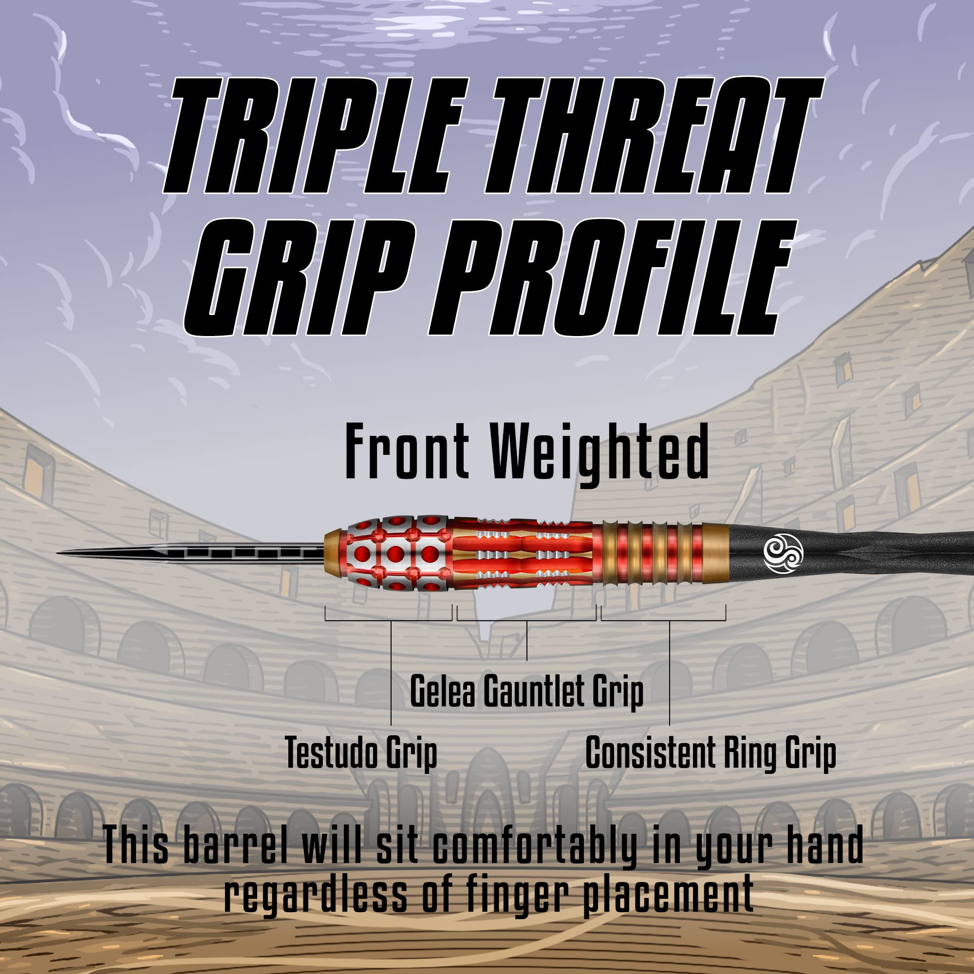 Shot Roman Empire Centurion Steel Tip Dart Set 90% Tungsten Pro Throwing Darts Steel Tip Set Professional - Image 4