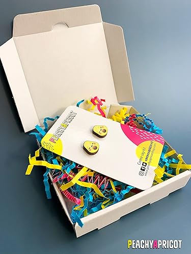 Vista 3 de PeachyApricot Cute Kawaii Avocado Stud Earrings Jewelry