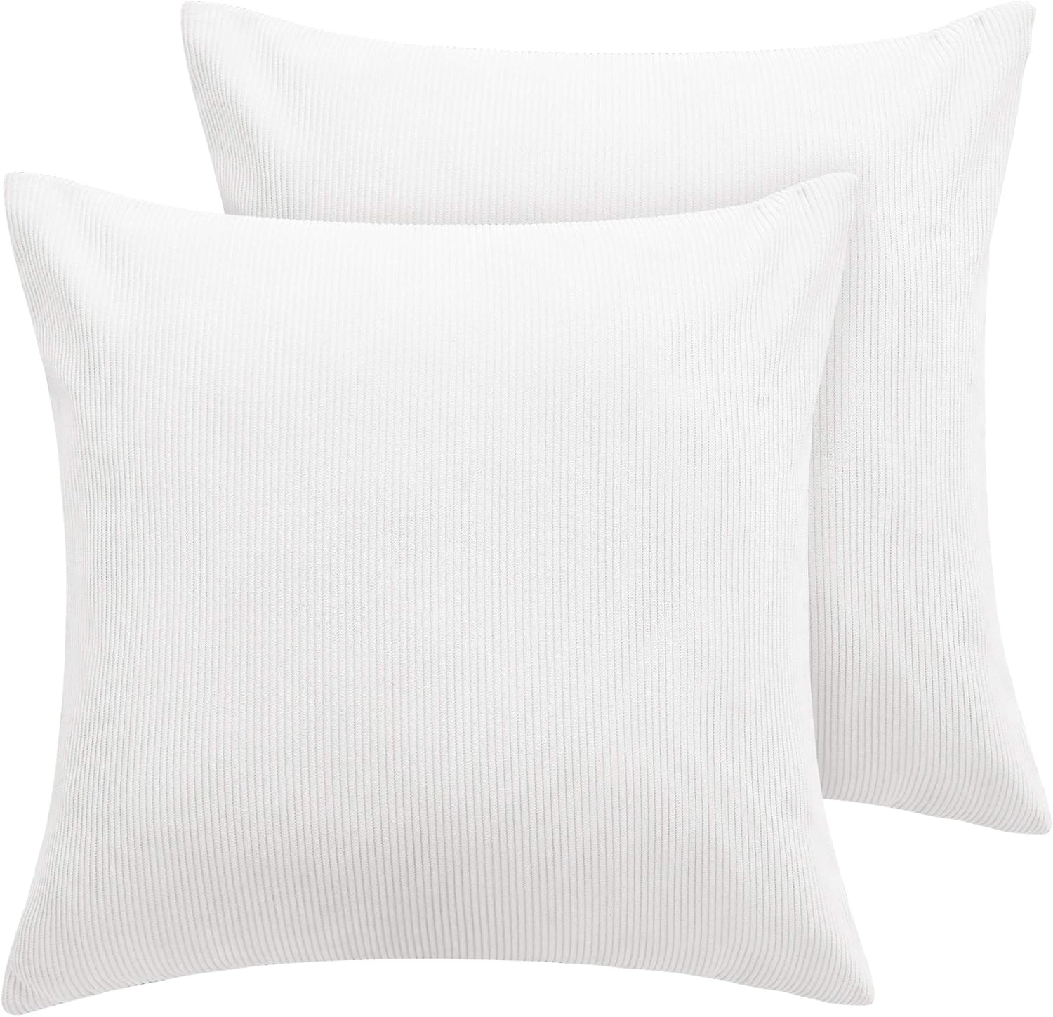 Deconovo Decorative Corduroy Pillow Case Striped Throw