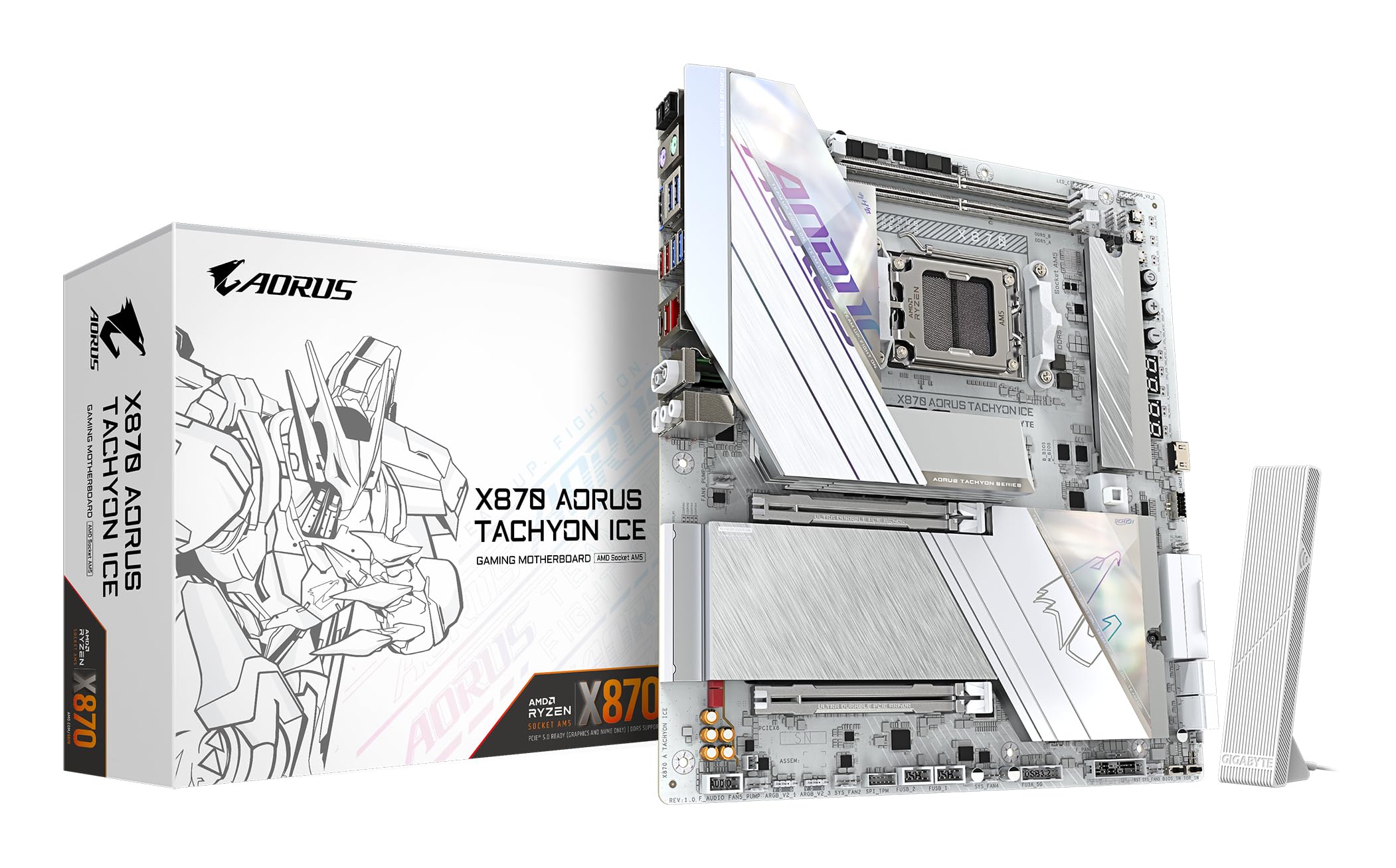 GIGABYTE AORUS X870 TACHYON ICE オーバークロック GIGABYTE X870 AORUS Tachyon Ice Motherboard - Supports AMD Ryzen