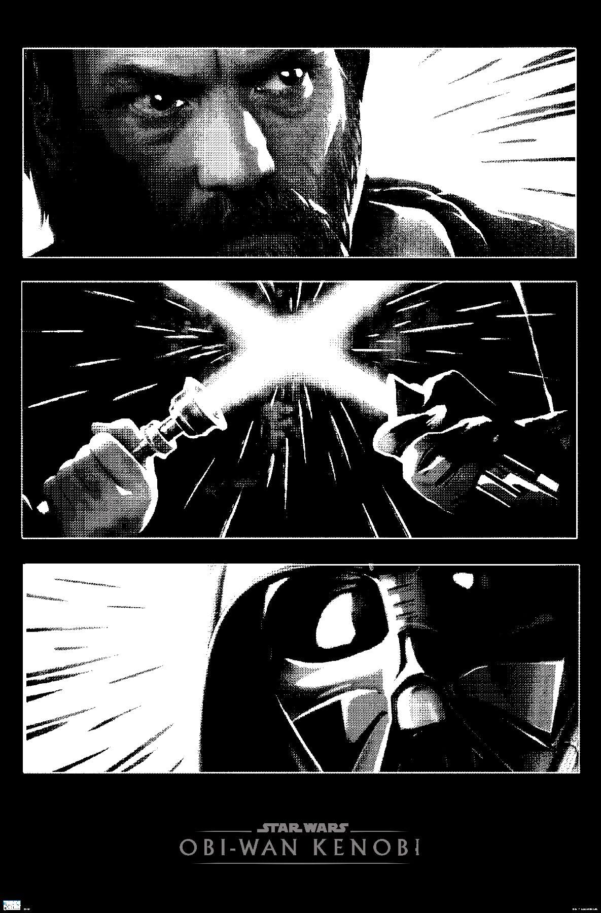 Trends International Star Wars: Obi-Wan Kenobi - Panels Wall Poster, 22.375" x 34", Premium Unframed Version