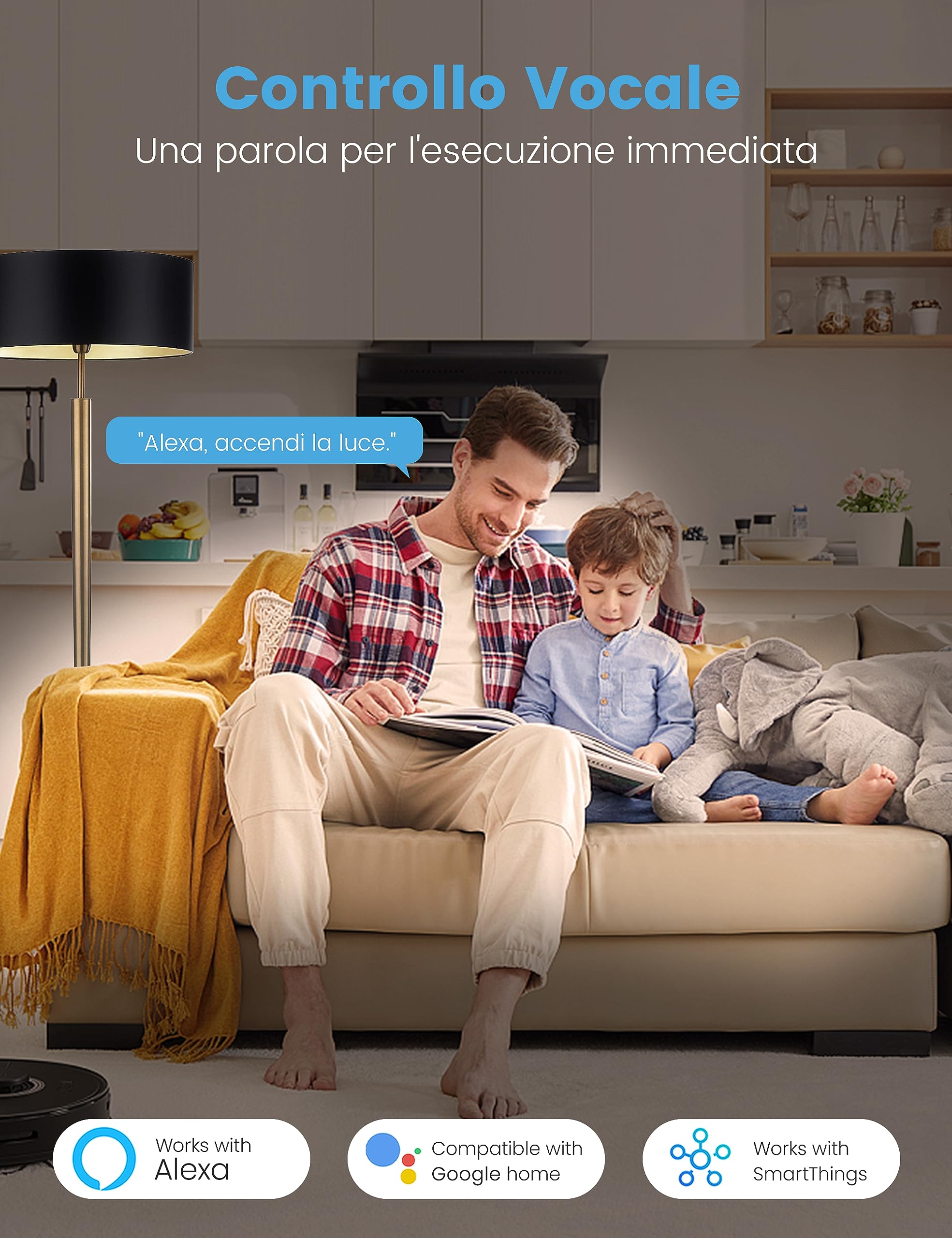 EIGHTREE Presa Smart WiFi 2.4G/5GHz, Presa Intelligente con Monitoraggio Energia, Temporizzatore Programmabile, Controllo App&Voce, Compatibile con Alexa/Google Home/SmartThings, 16A/3680W (4 Pezzi)