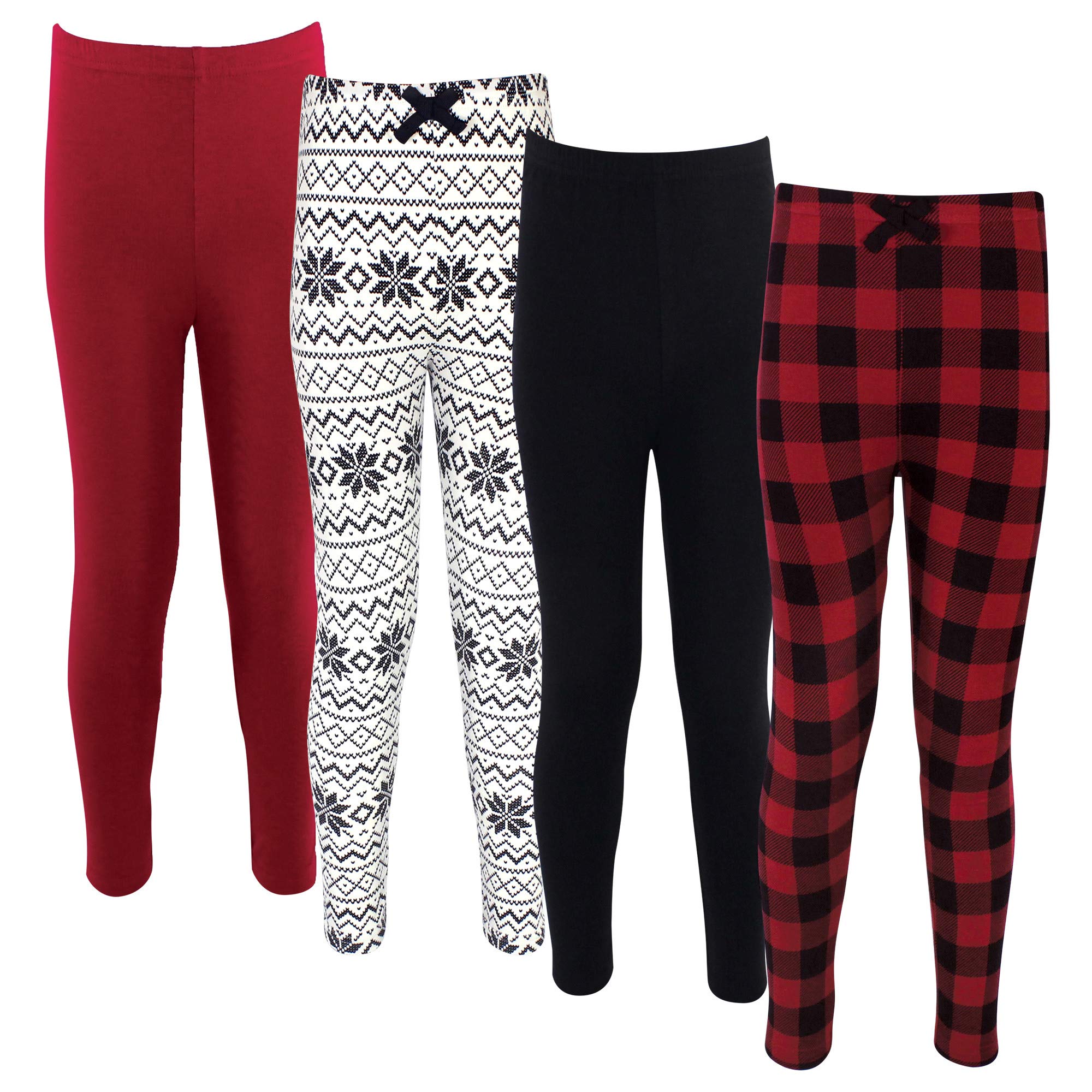 Touched by Nature - Leggings para chica, diseño de búfalo - Rojo - 7 años