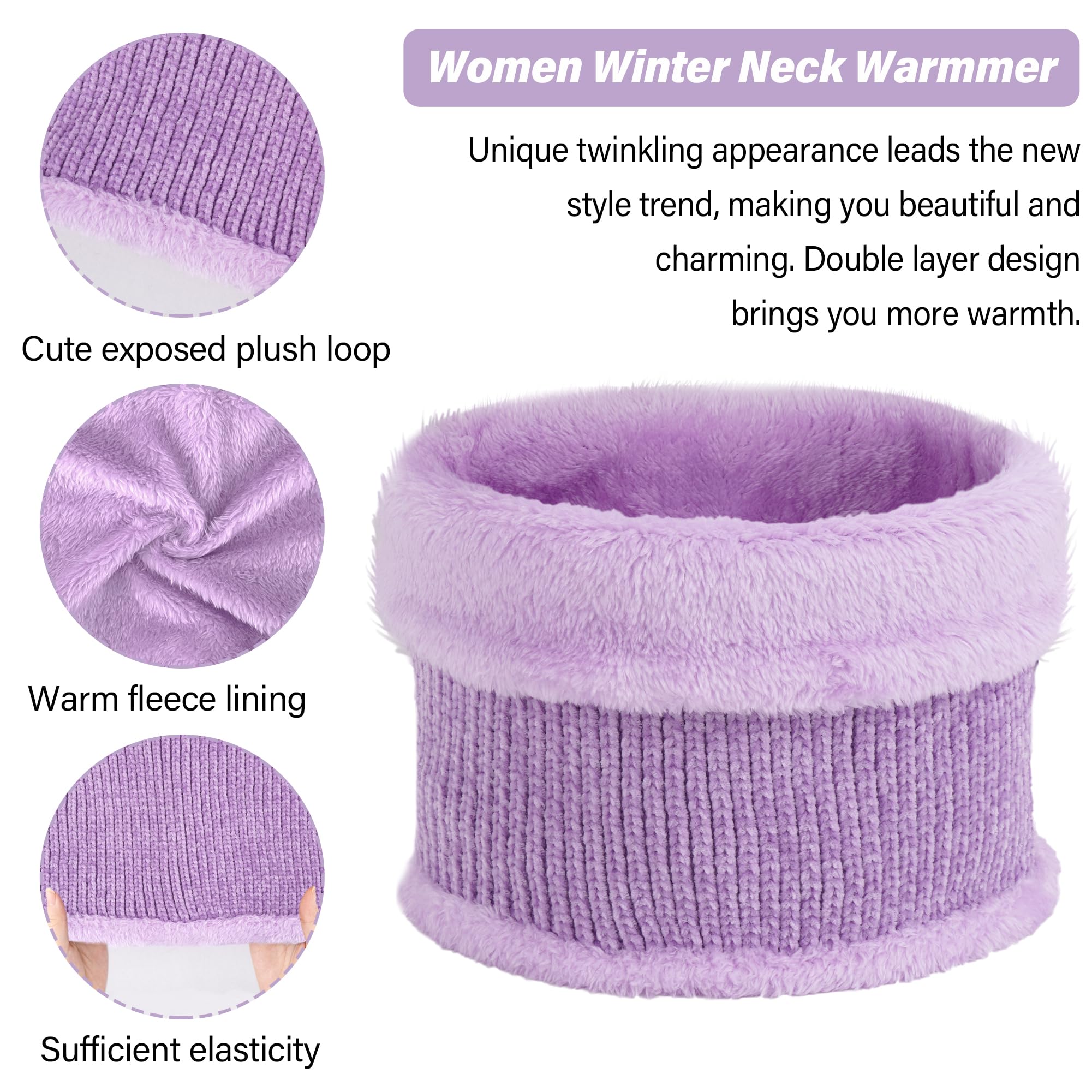 ZASFOU Damen Winter Beanie Mützen Schal Touchscreen Handschuhe Set Chenille Strick Wintermütze Winterhandschuhe Loop Schal