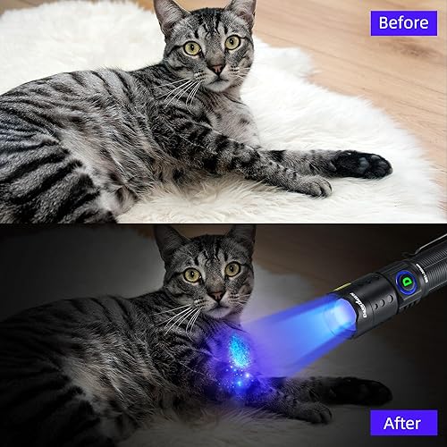 Miniatura 4 de Linterna UV de 365 nm, luz USB, recargable, luz ultravioleta, luz negra, mini lámpara de madera, potente detector portátil fluorescente para manchas