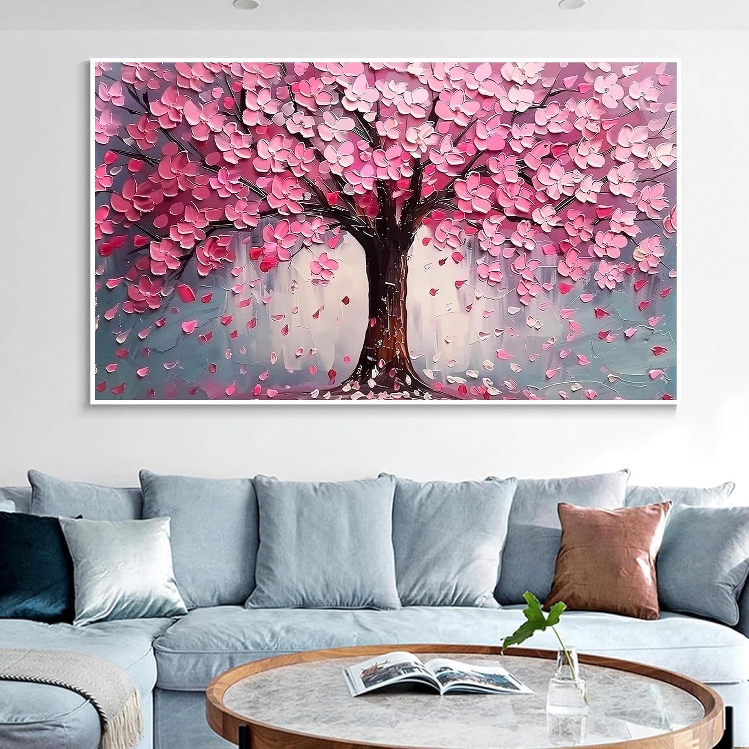 igoodom Large Diamond Art Kits for Adult, DIY Pink Tree of Life Wall Decor image 2