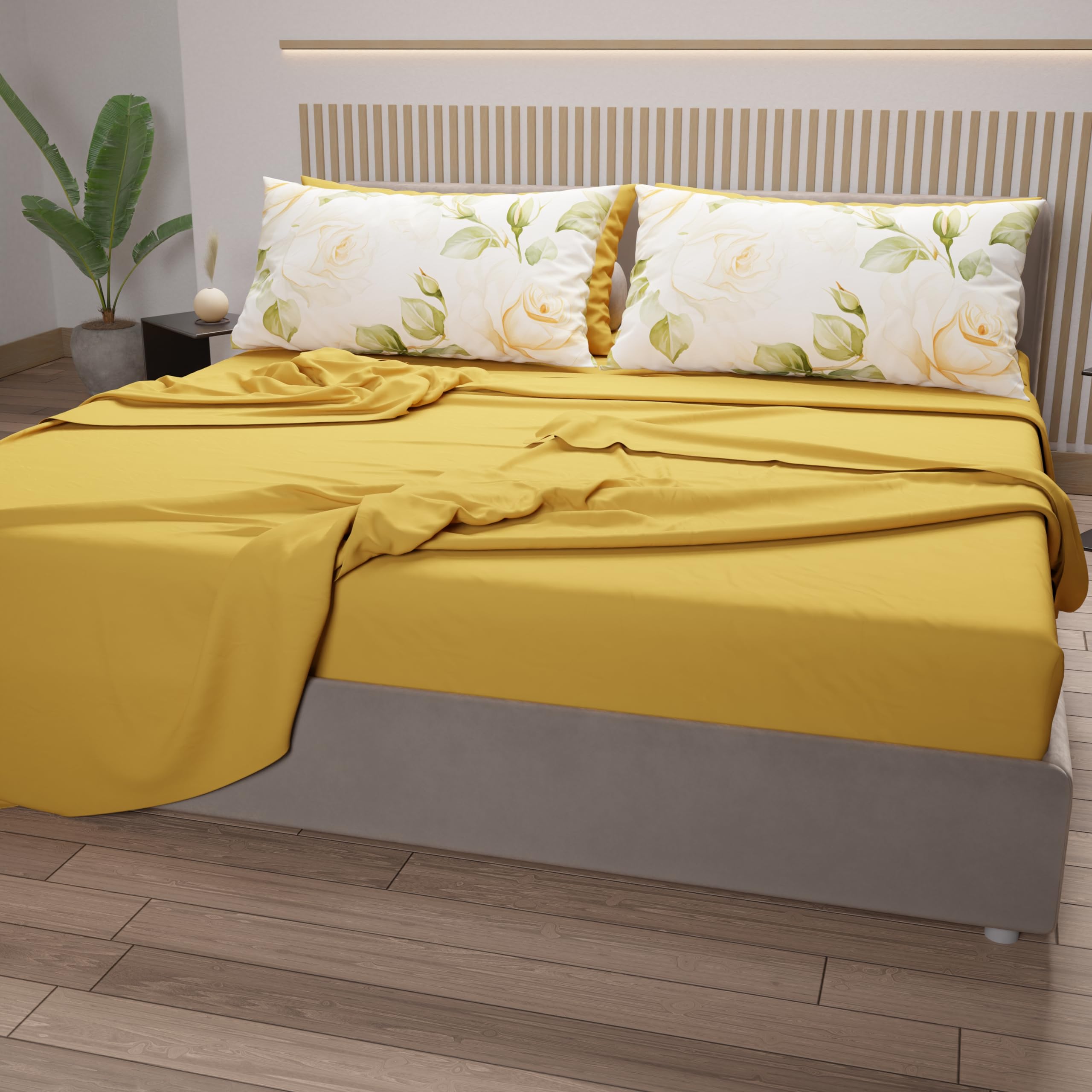 PETTI Artigiani Italiani, Cotton Sheets with Pillowcases in Digital Print, Double Bedsheets, Double Bed Set - Image 3