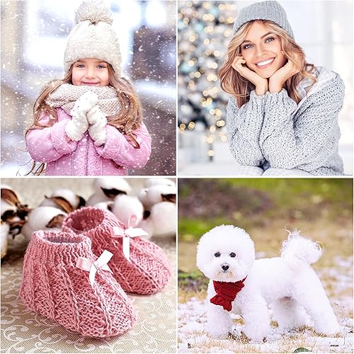 Miniatura 8 de noonchili Máquina de tejer, máquina de tejer de 48 agujas con contador de filas, telar inteligente de doble punto redondo para adultosniños, kit de