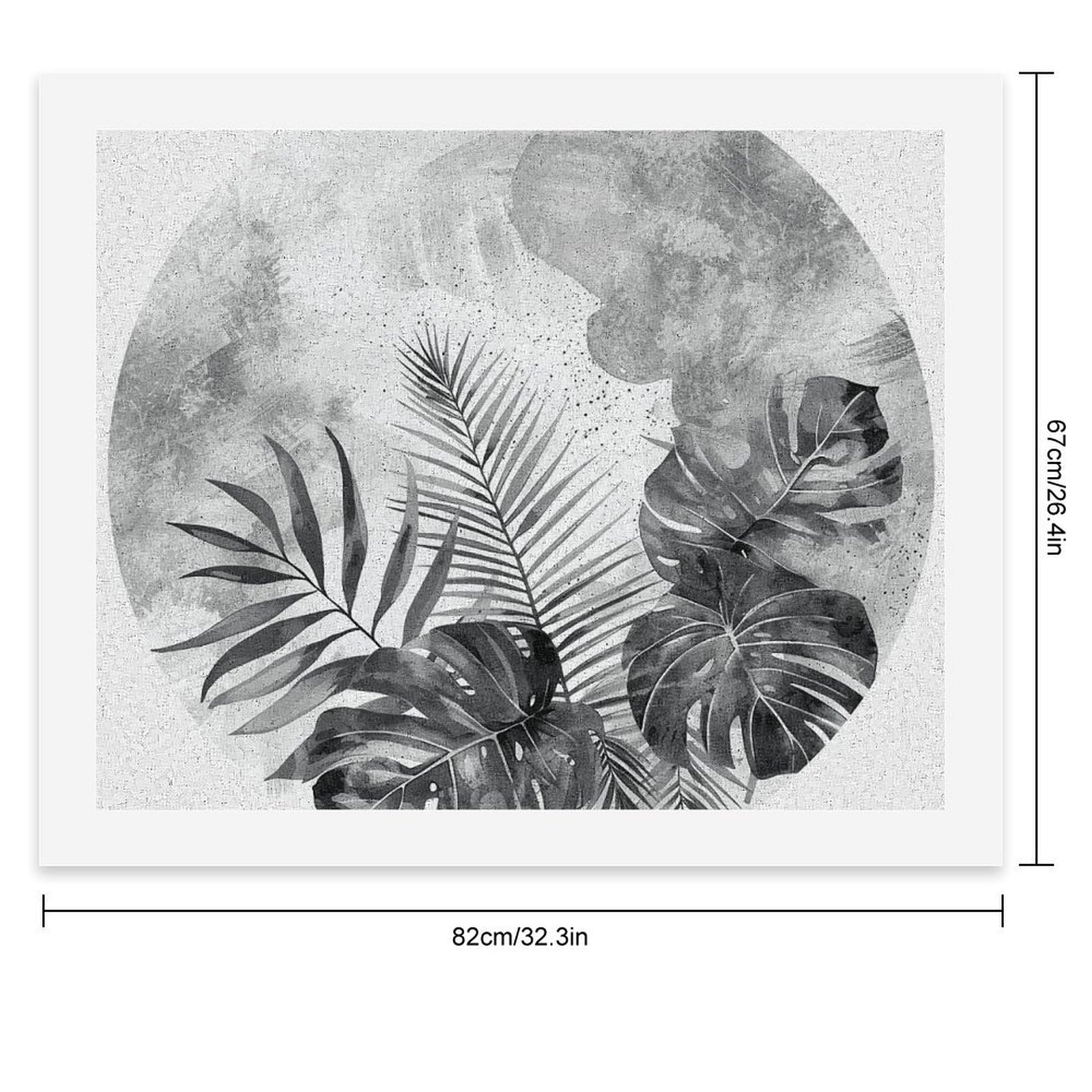RTBKLYQ Kit per dipingere con i numeri, per adulti principianti Monstera e foglie di palma fai da te digitale pittura a olio tela per kit di pittura regalo decorazione domestica