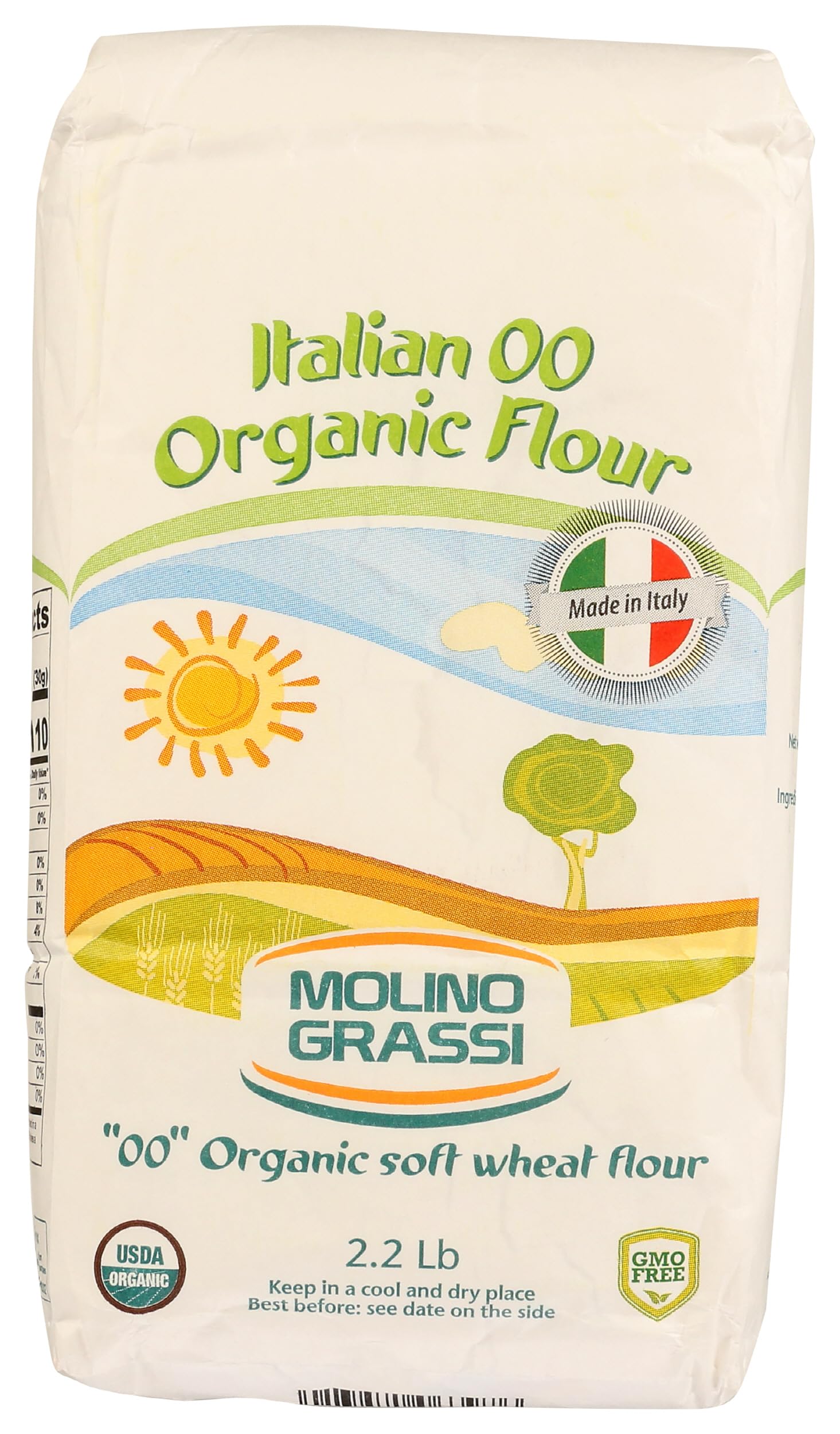 Molino Grassi Usda Organic Italian Soft Wheat Flour, 2.2 lb