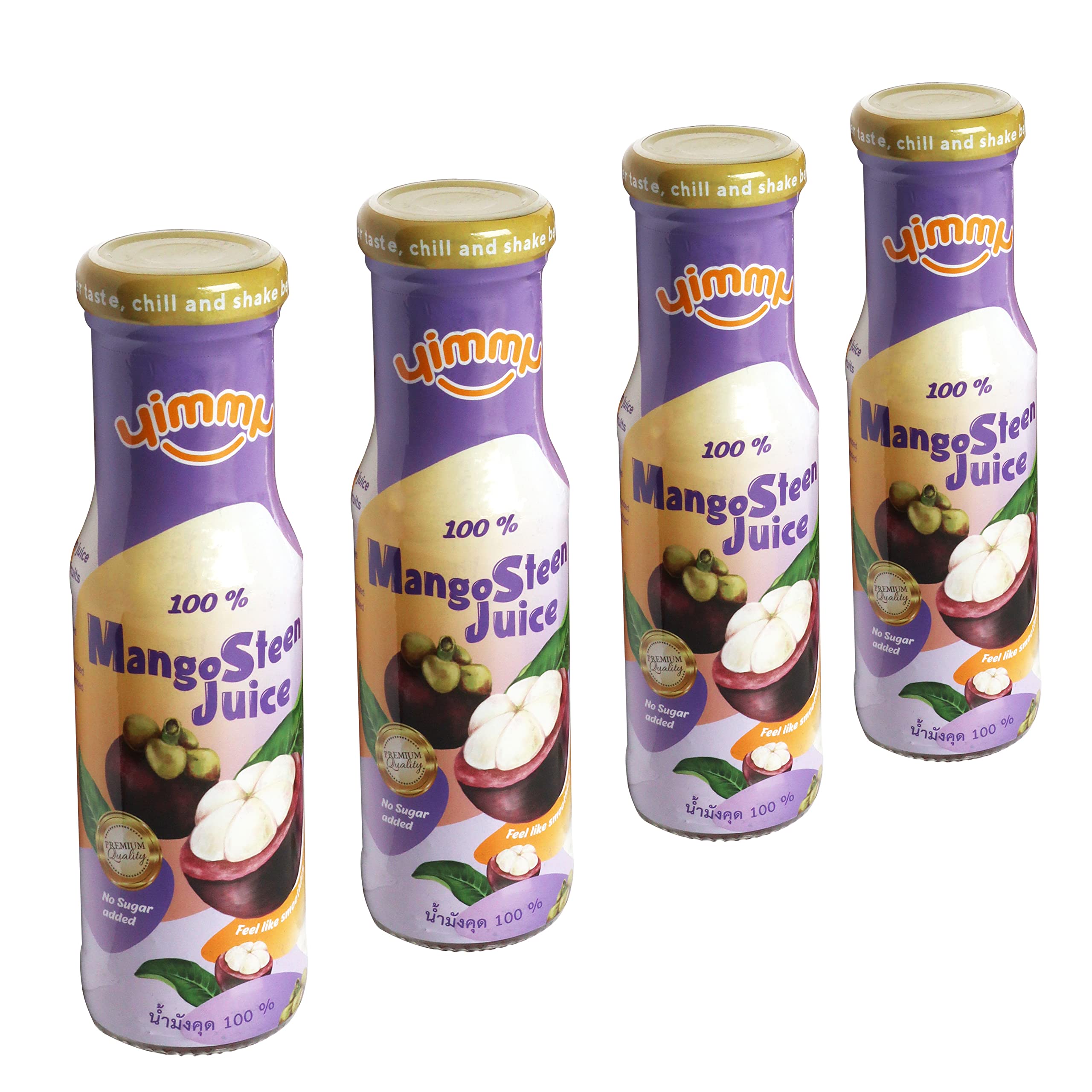 Yimmy 100% Mangosteen juice 150ml, feel like Smoothies (4 Bottles)