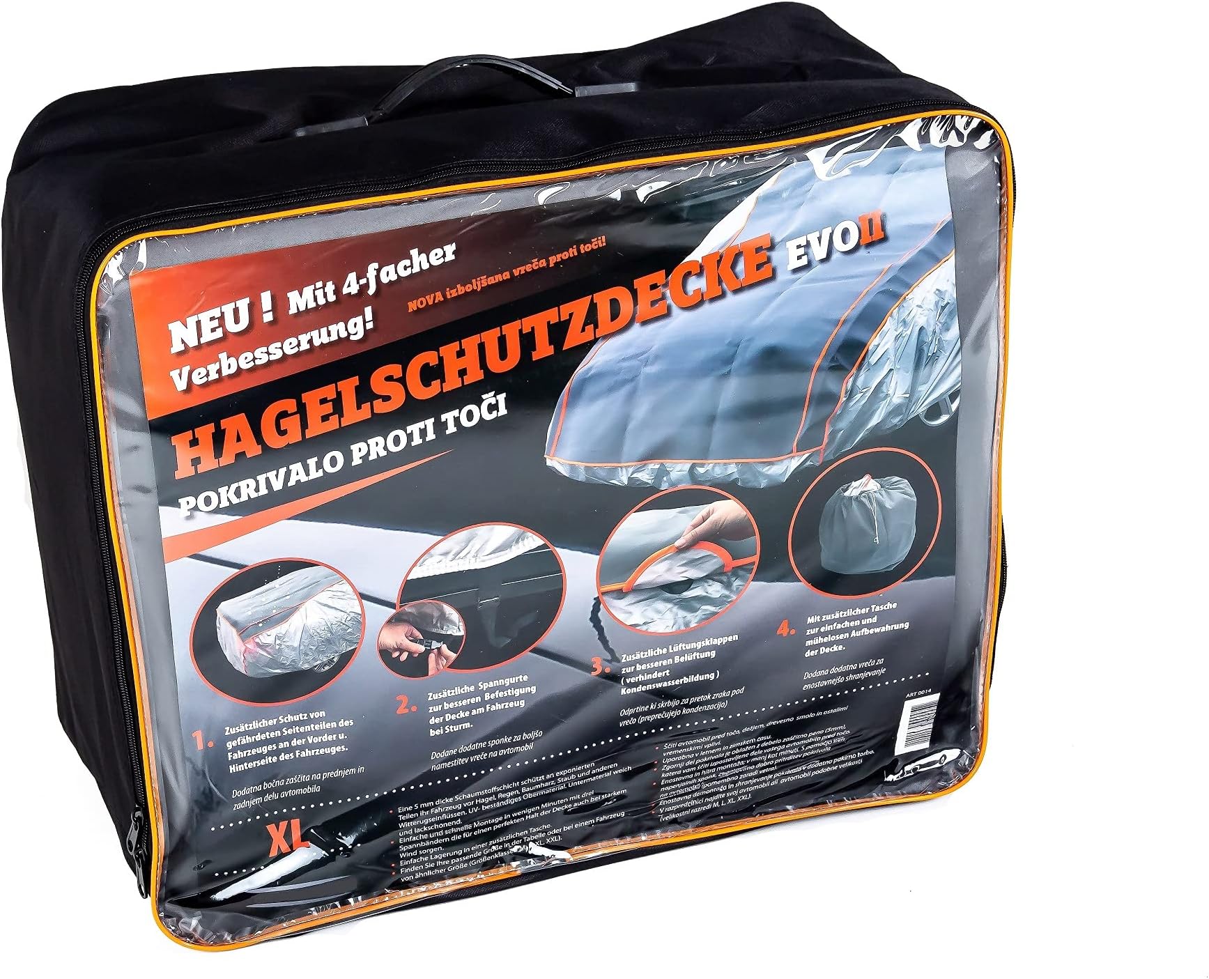 AROBA EVOII Hail Protection Car Cover (Size XL) - Weatherproof Hail Protection Tarpaulin for Cars with Reinforced Foam Protection - Hail Protection Cover, Hail Protection Garage, Full Garage