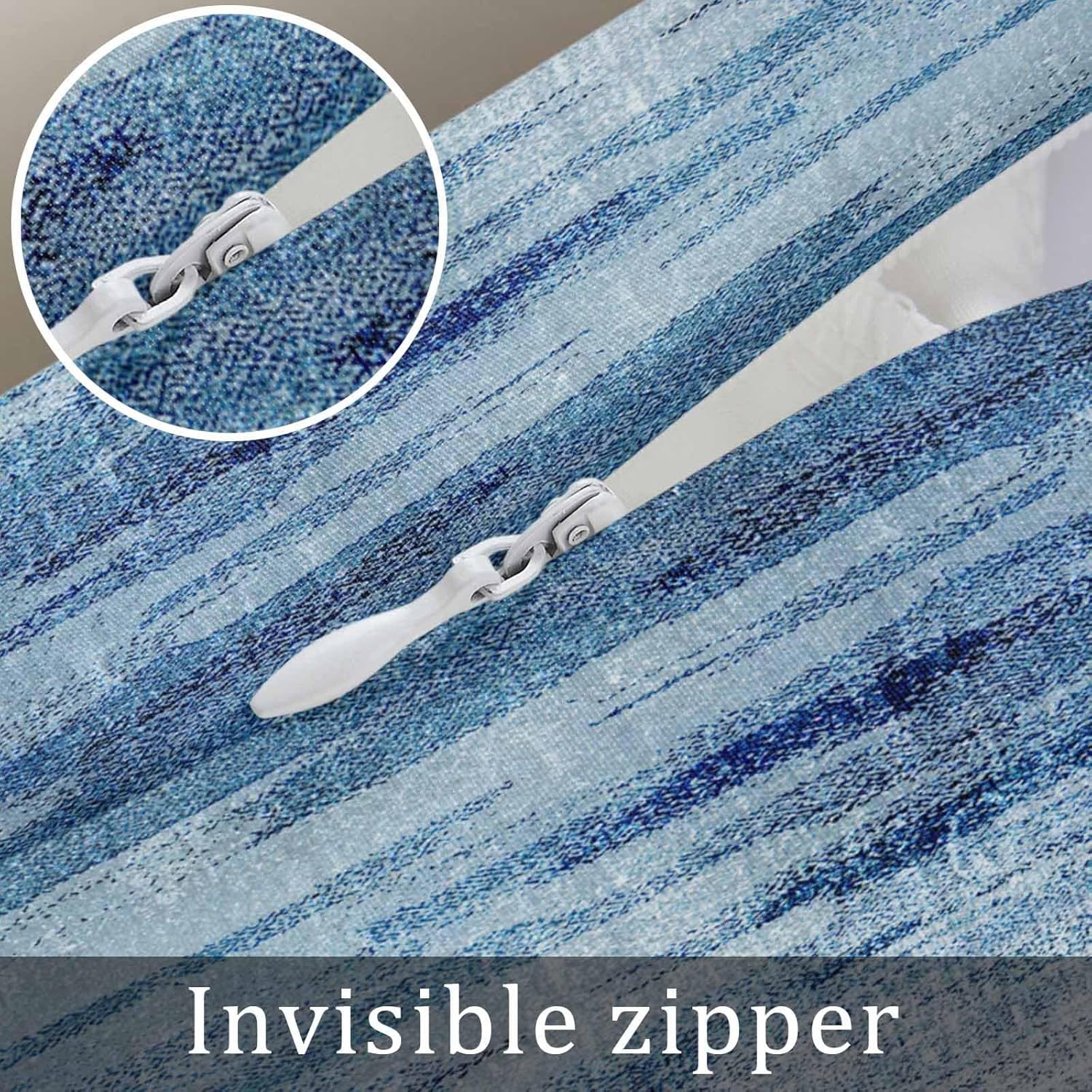 Pillowcase 24x36 Inch - Body Retro Blue Texture Abstract Modern Ombre Soft Brushed Microfiber Pillow Covers with Hidden Zipper Closure Bed Pillow Shams for Bedroom Sofa Car, 1pcs